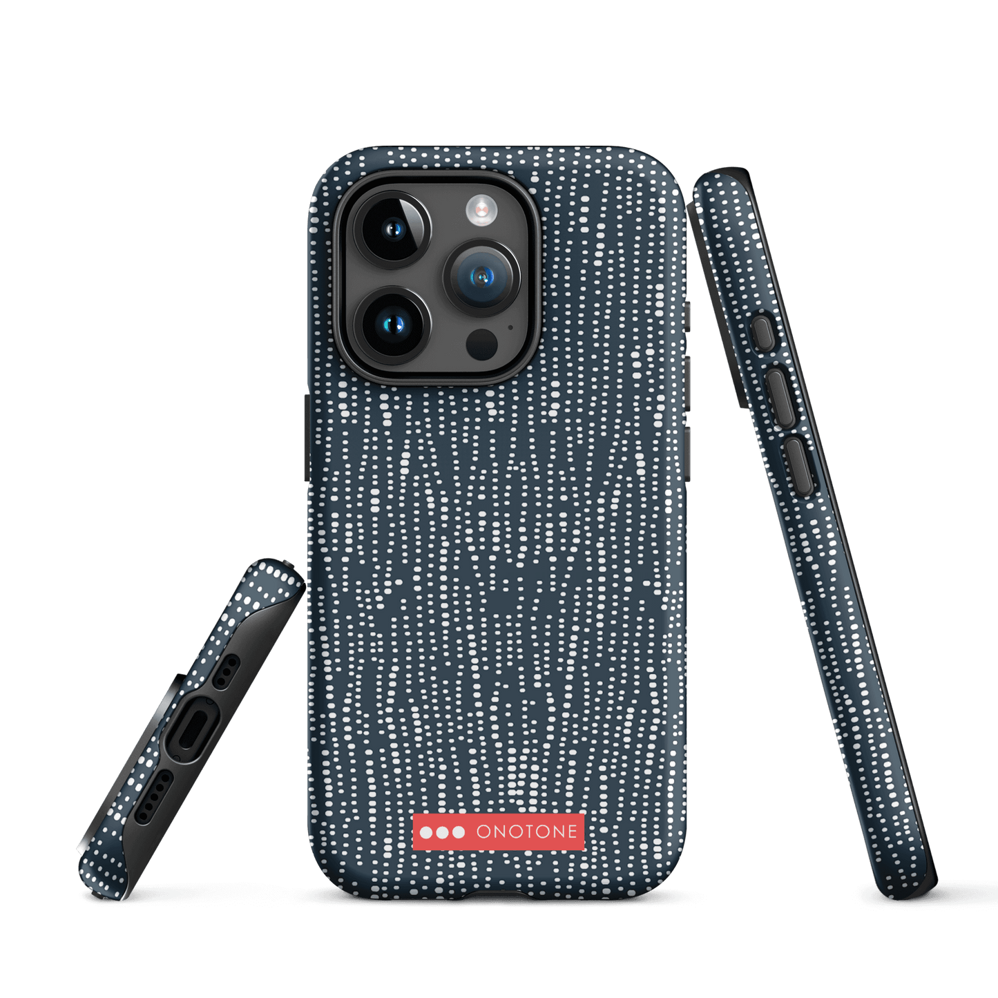 Japanese design indigo iPhone® Case with dotted patterns (IND-009)