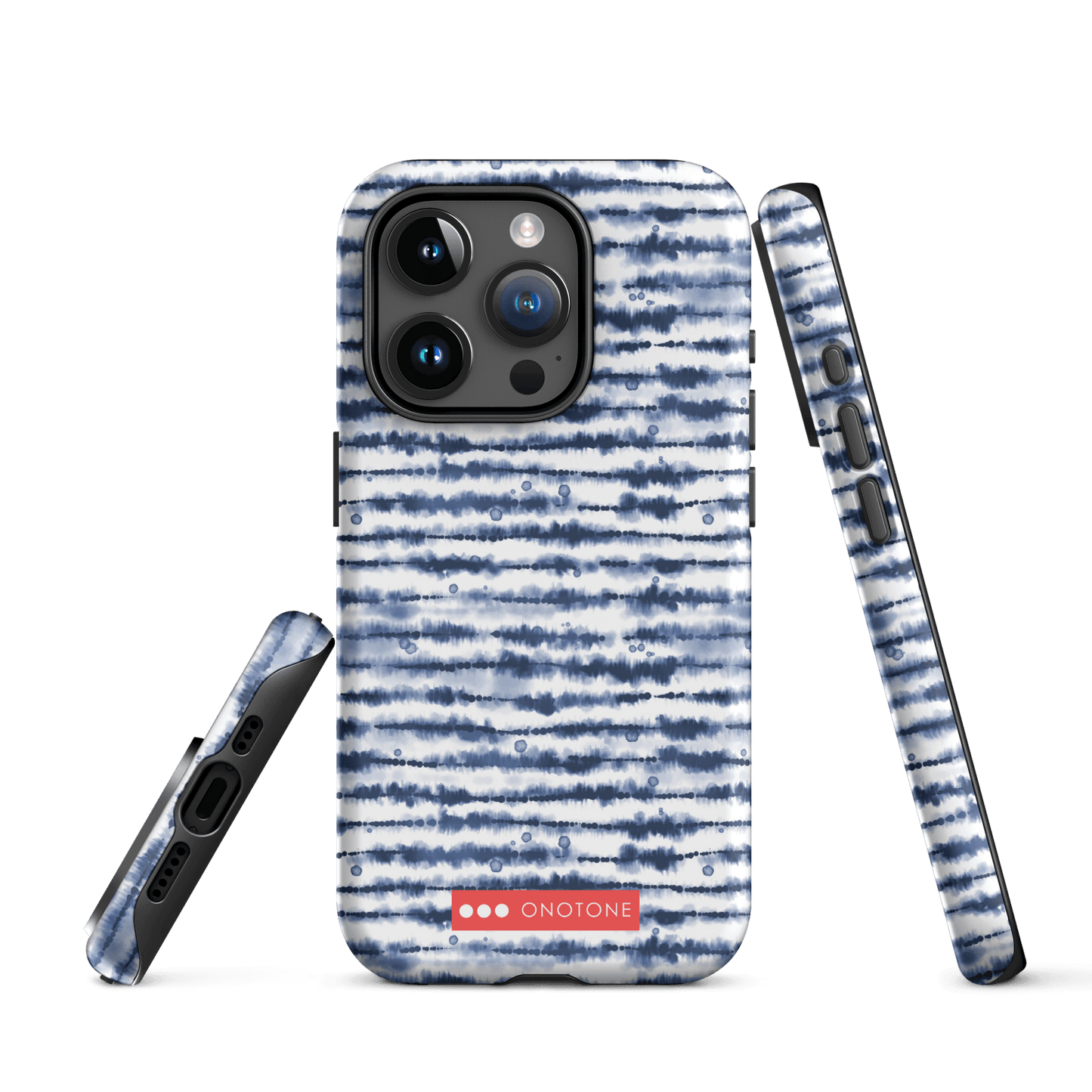 Japanese design indigo iPhone® Case with hand drawn patterns (IND-002)