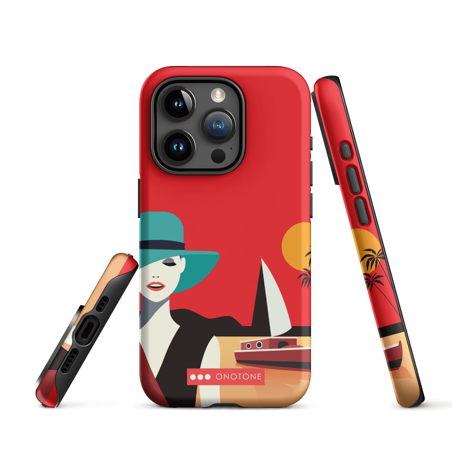 Dual Layer red modern iPhone® Case ( MD-1841)