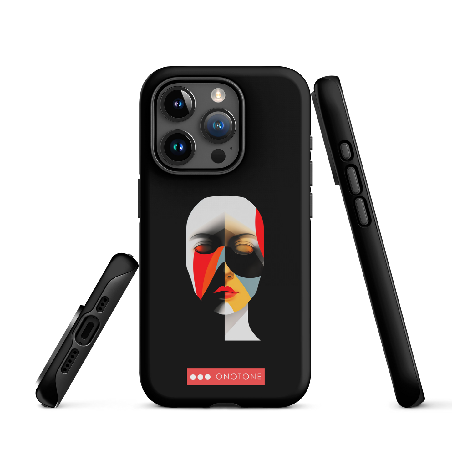 Dual Layer black modern iPhone® Case