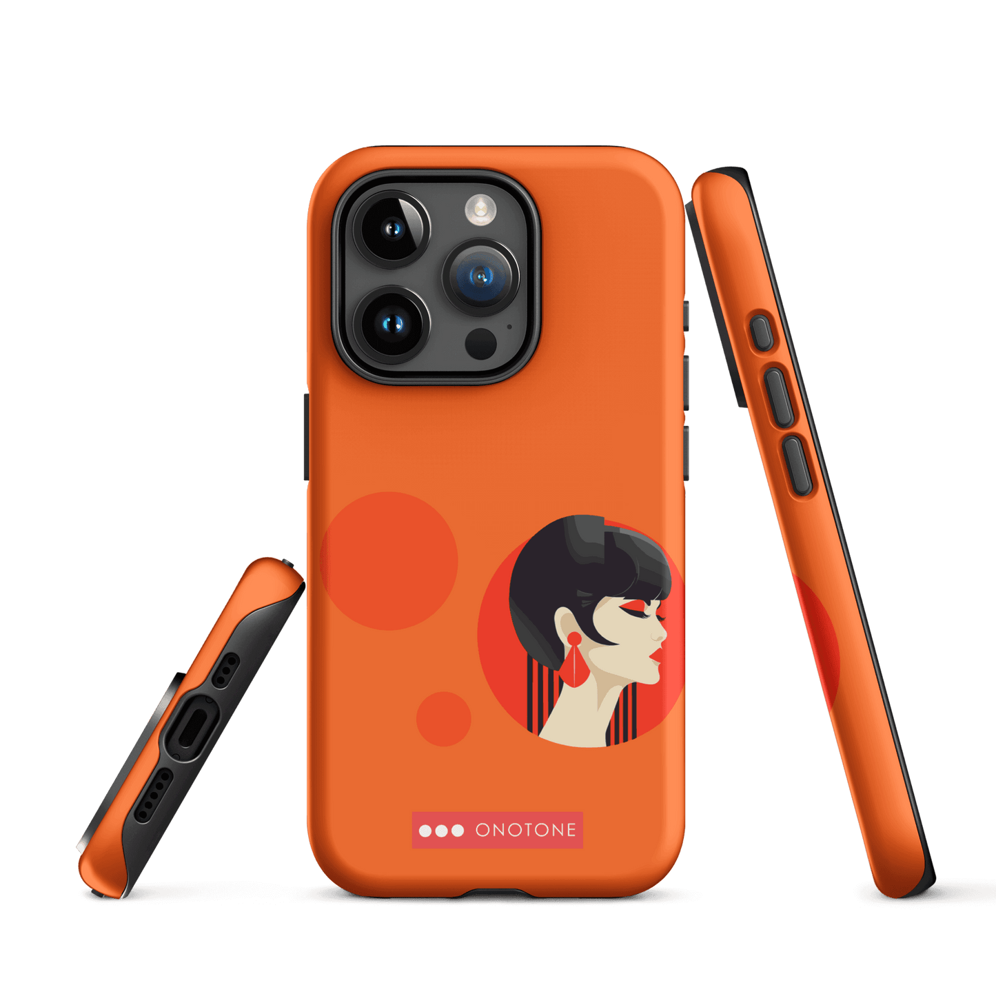 Dual Layer orange modern iPhone® Case ( MD-3801)