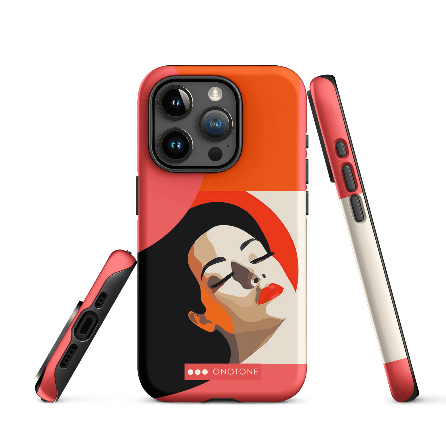 Dual Layer orange modern iPhone® Case ( MD-3857)
