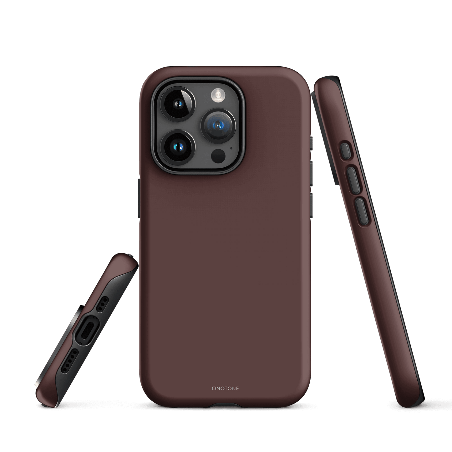GRAY MINIMALIST IPHONE® CASE - PANTONE® BITTER CHOCOLATE