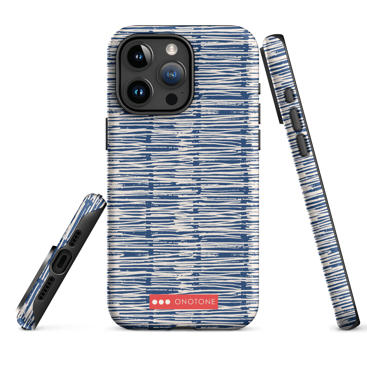 Japanese design indigo iPhone® Case with blue patterns (IND-032)
