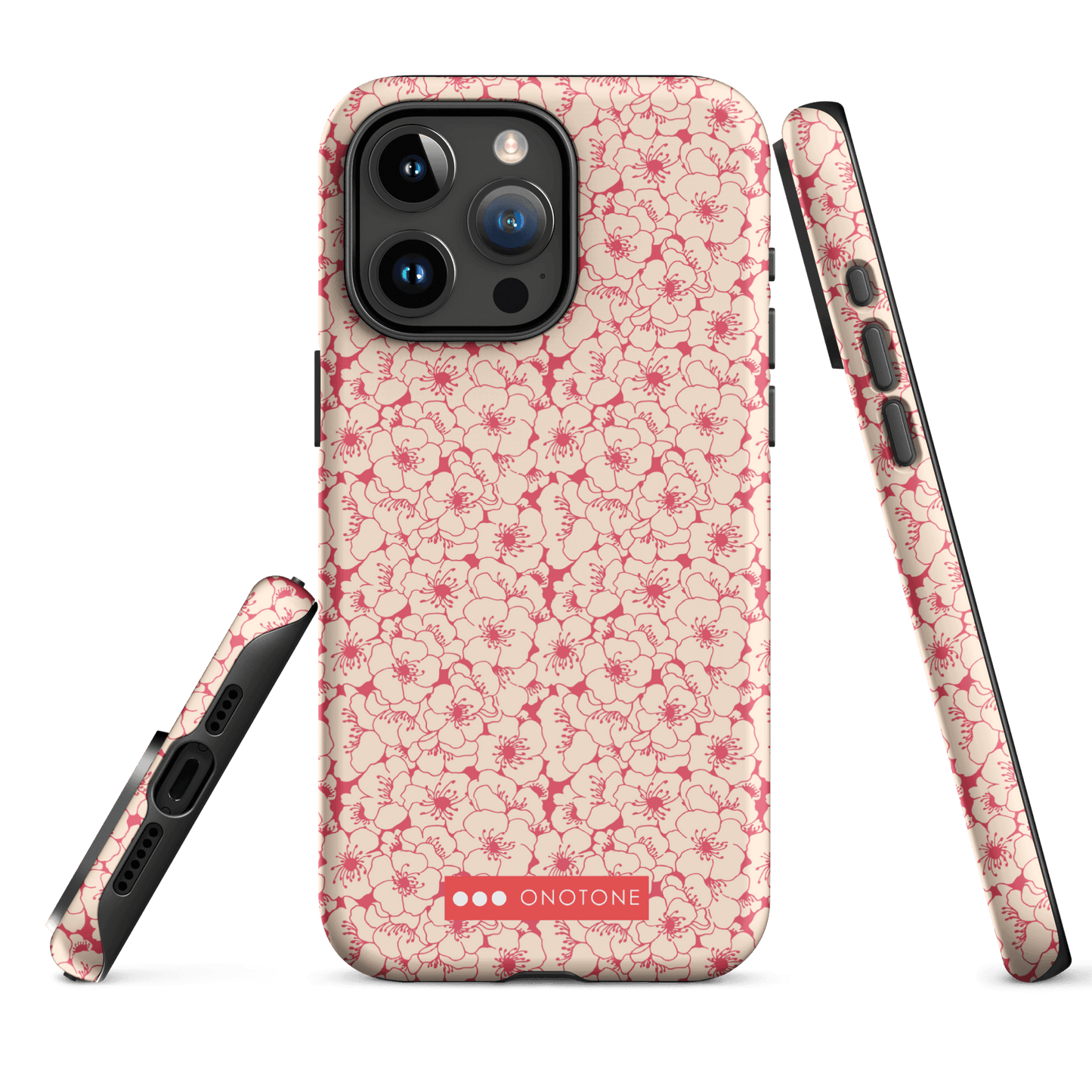 Japanese design indigo iPhone® Case with sakura patterns (IND-012)