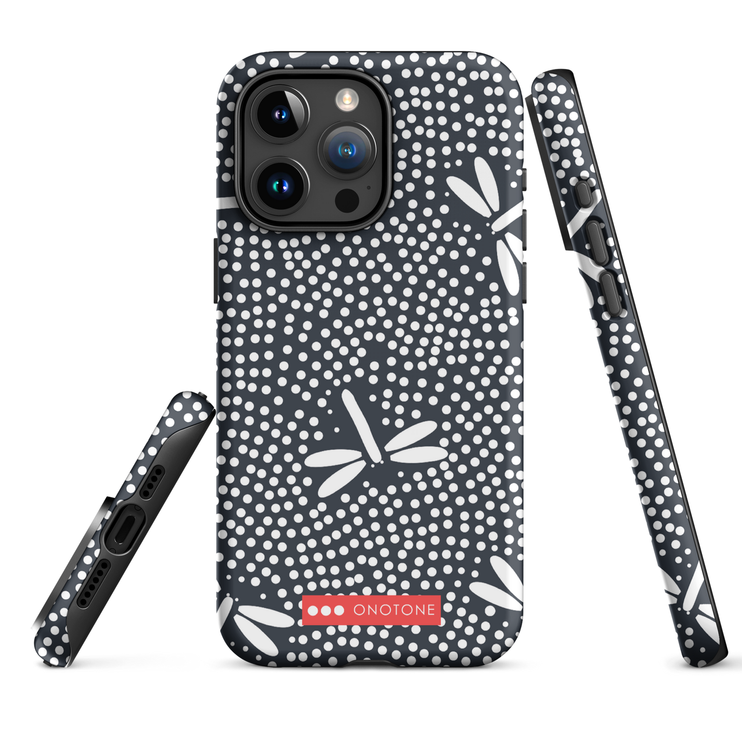 Japanese design indigo iPhone® Case with firefly patterns