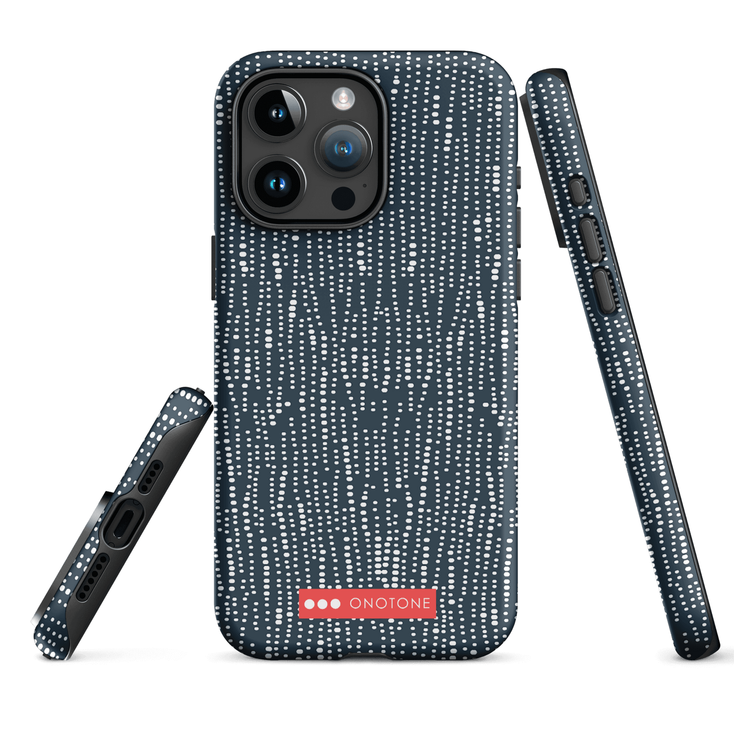 Japanese design indigo iPhone® Case with dotted patterns (IND-009)