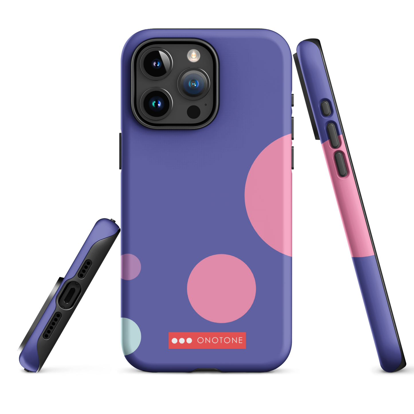 Dual Layer purple modern iPhone® Case