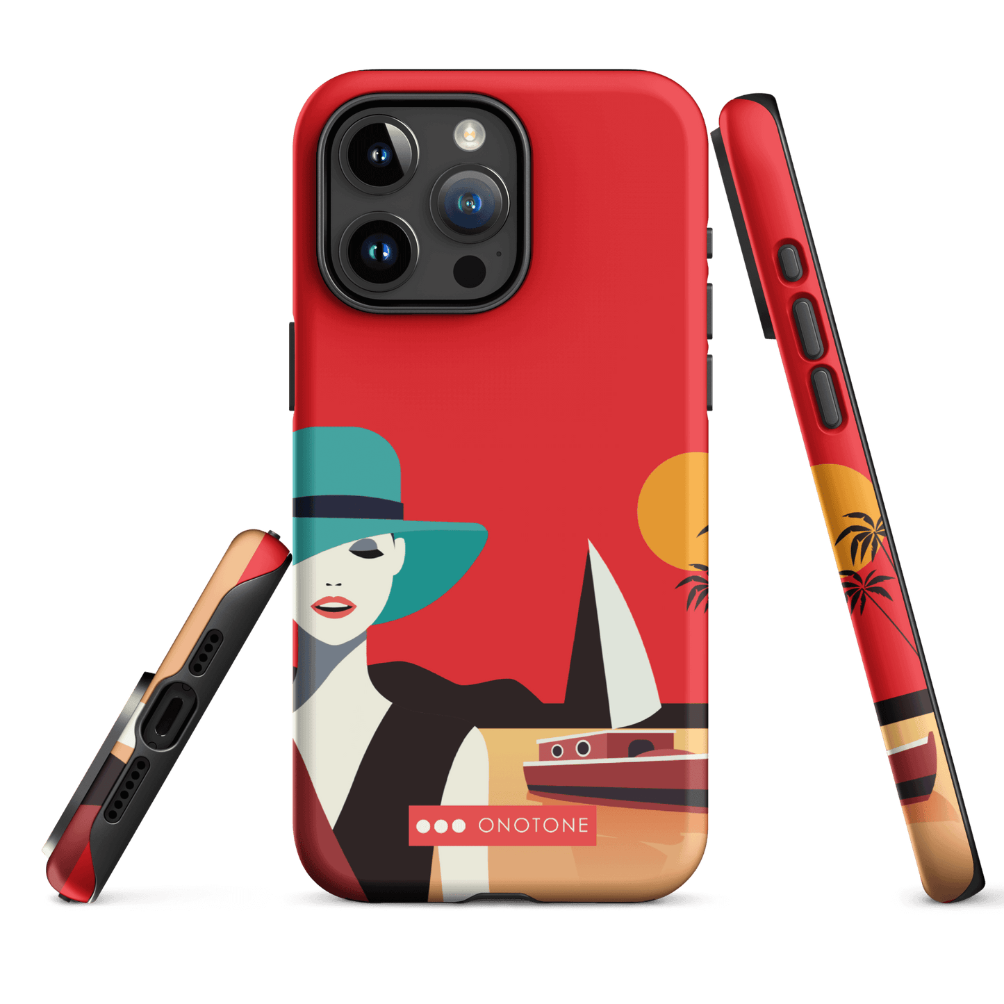 Dual Layer red modern iPhone® Case ( MD-1841)