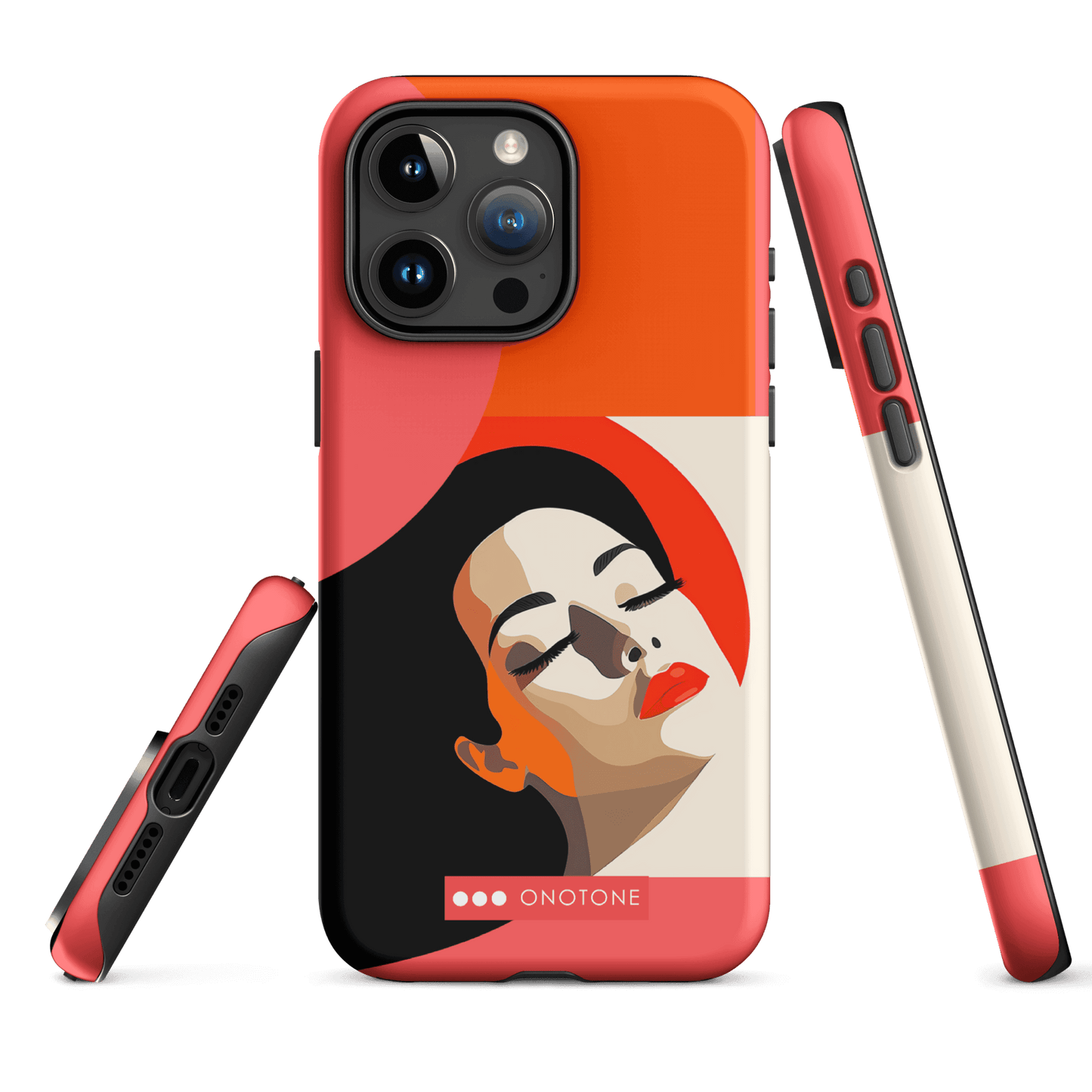 Dual Layer orange modern iPhone® Case ( MD-3857)