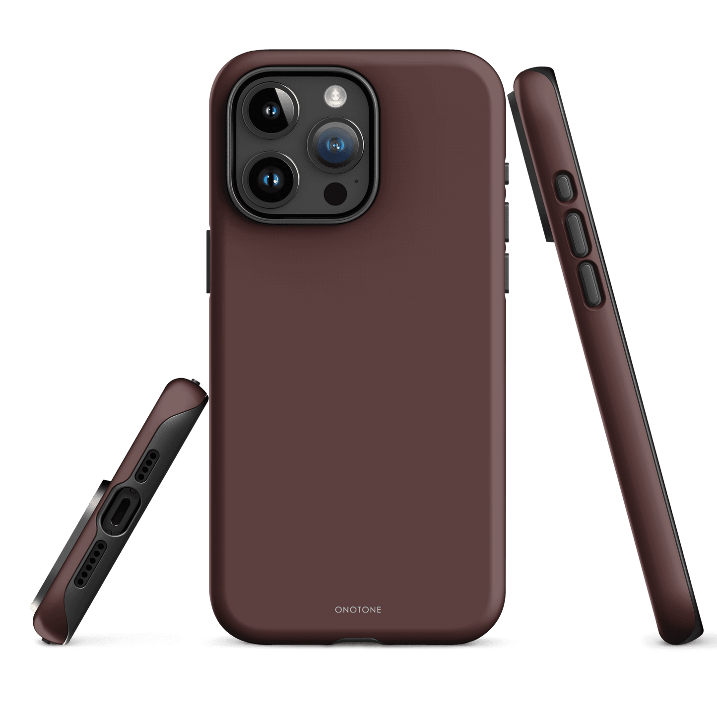 GRAY MINIMALIST IPHONE® CASE - PANTONE® BITTER CHOCOLATE