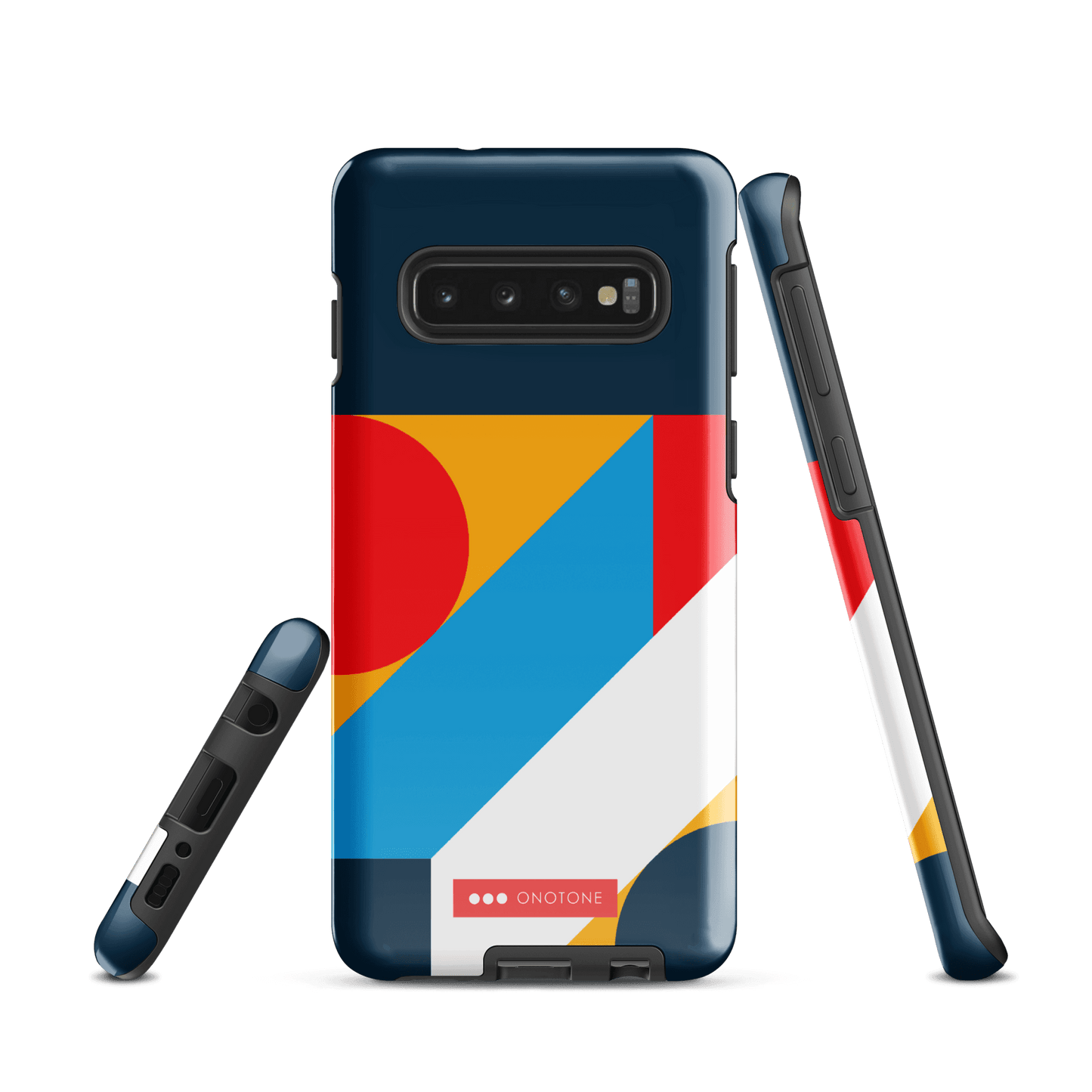 Double Layer Protection Blue Modern Art Samsung Galaxy Case