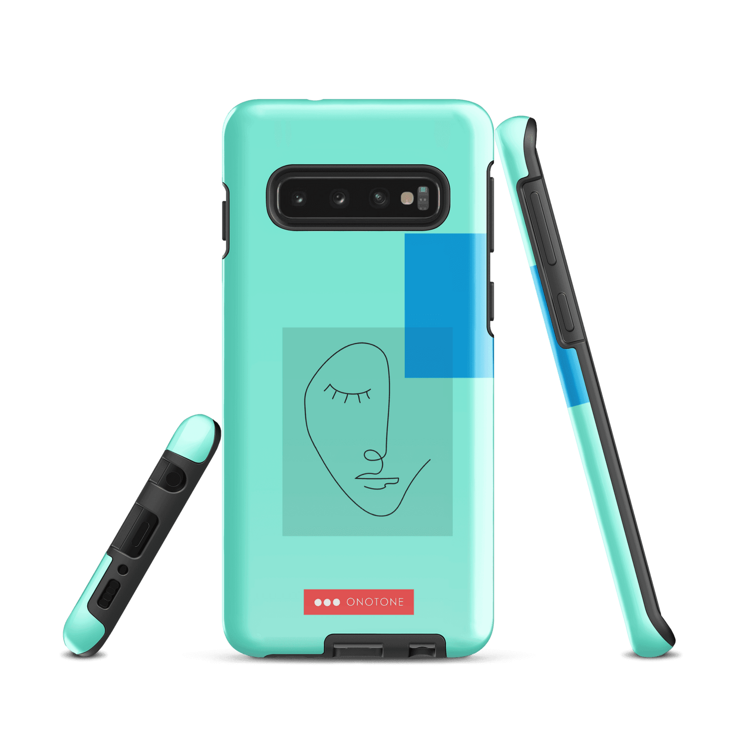 Double Layer Protection Blue Modern Samsung Galaxy Case