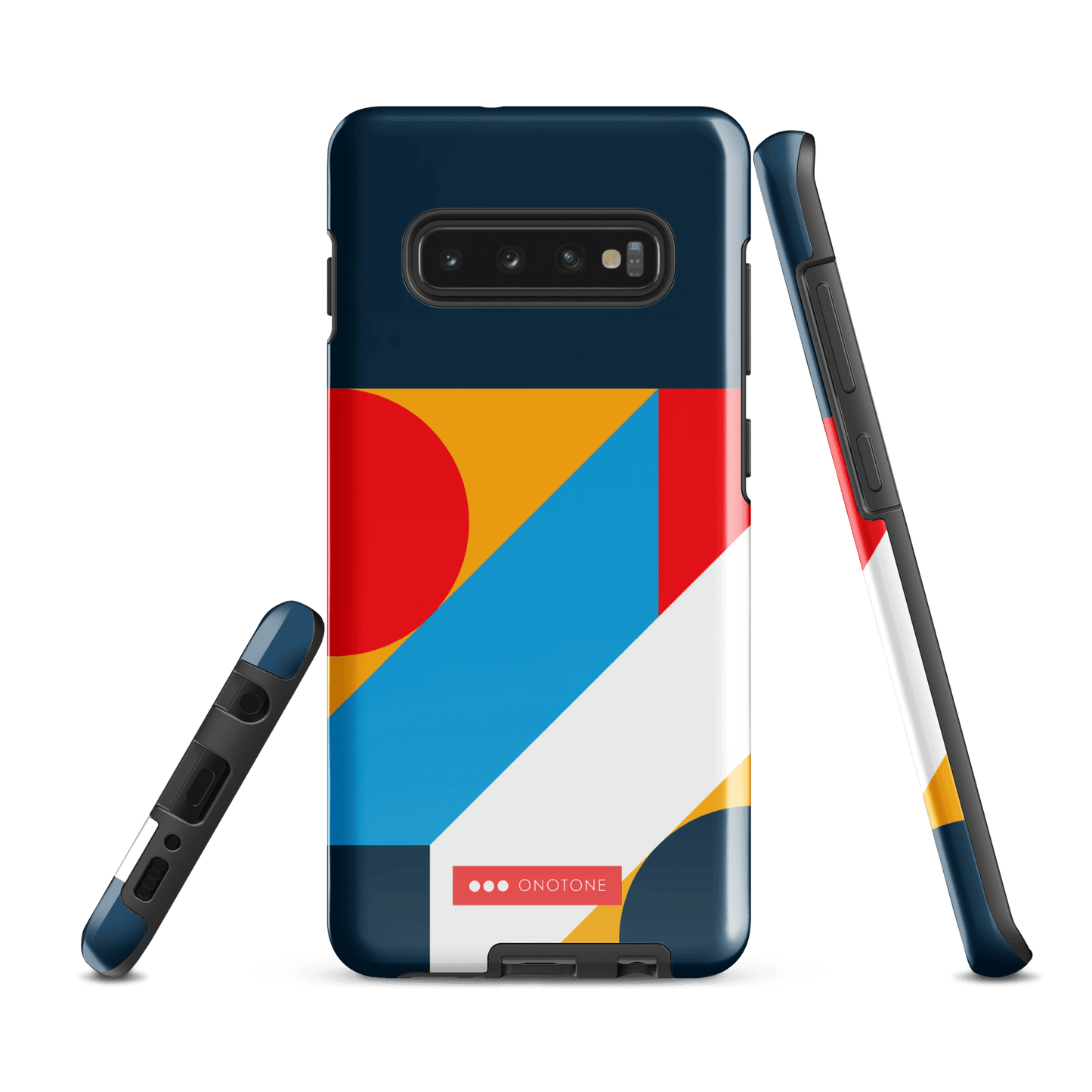 Double Layer Protection Blue Modern Art Samsung Galaxy Case