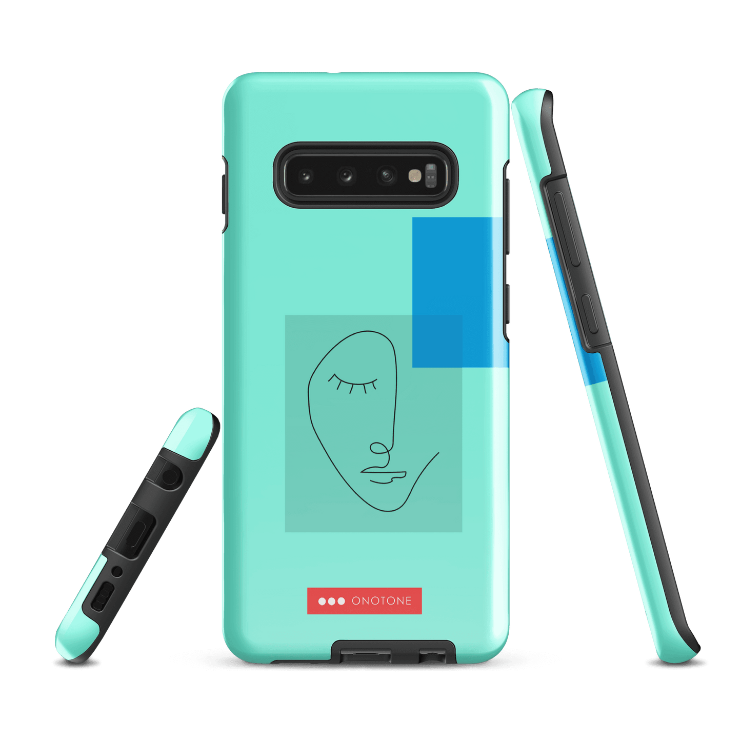 Double Layer Protection Blue Modern Samsung Galaxy Case