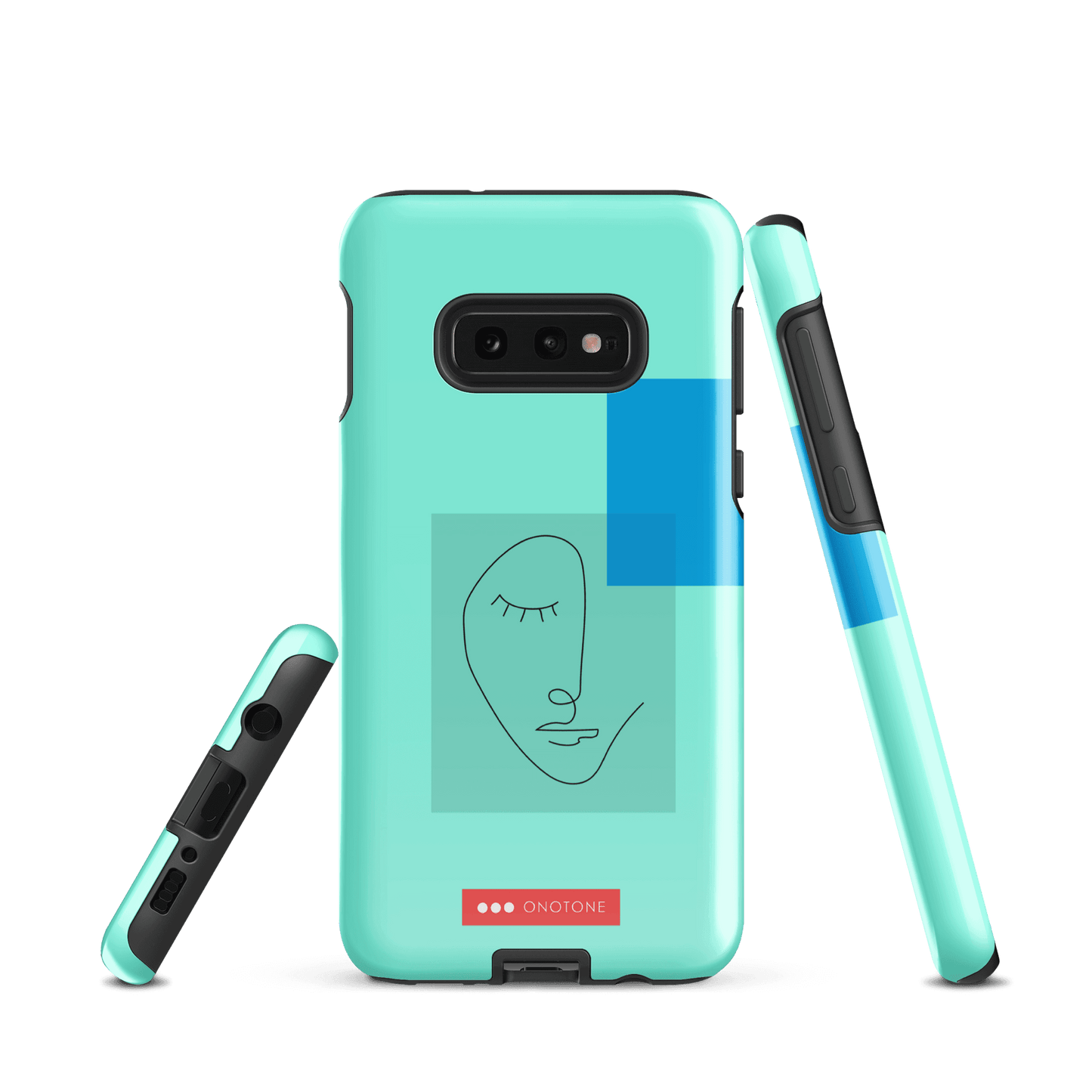 Double Layer Protection Blue Modern Samsung Galaxy Case