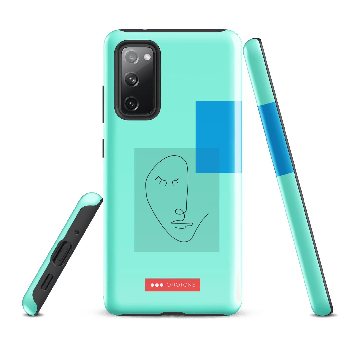 Double Layer Protection Blue Modern Samsung Galaxy Case