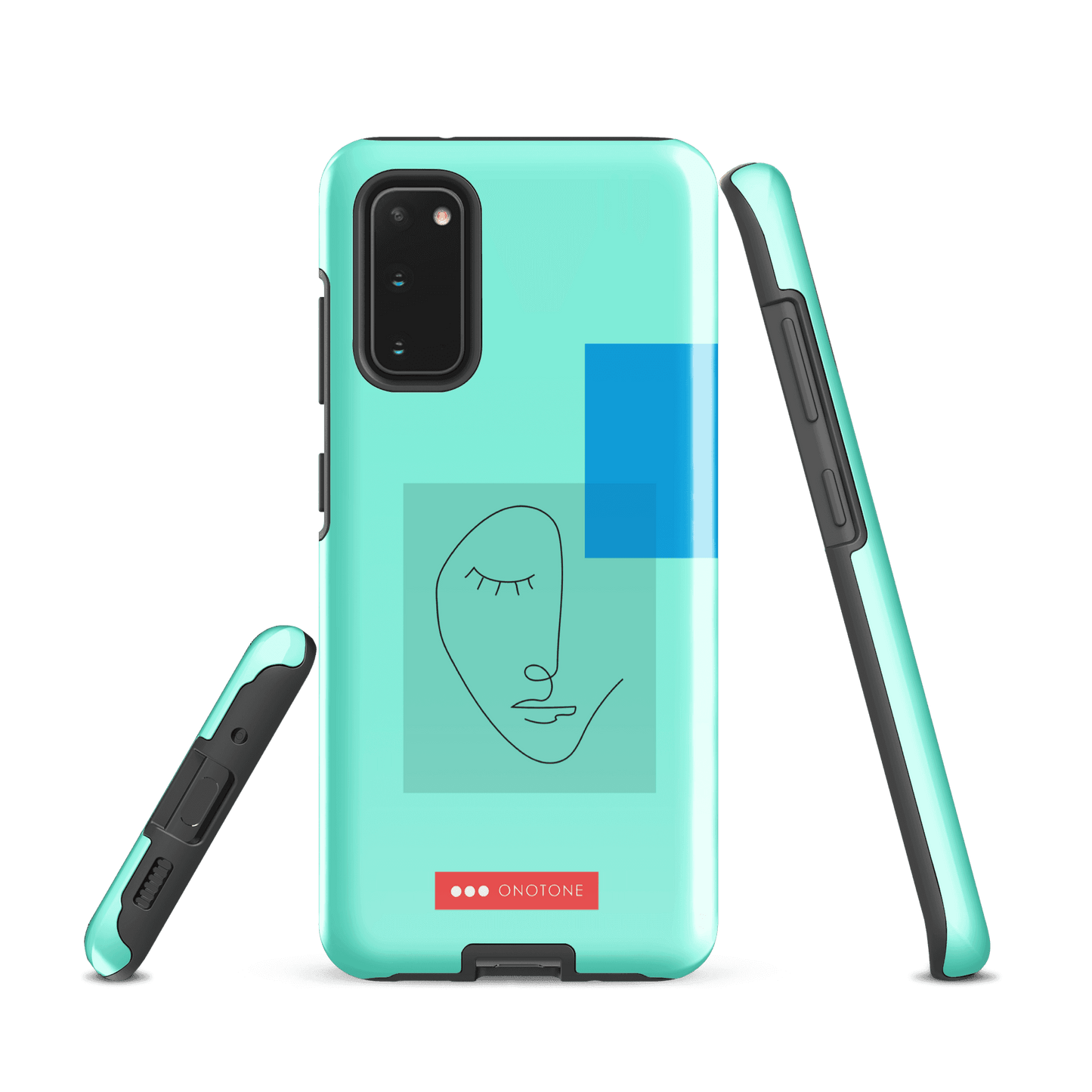 Double Layer Protection Blue Modern Samsung Galaxy Case