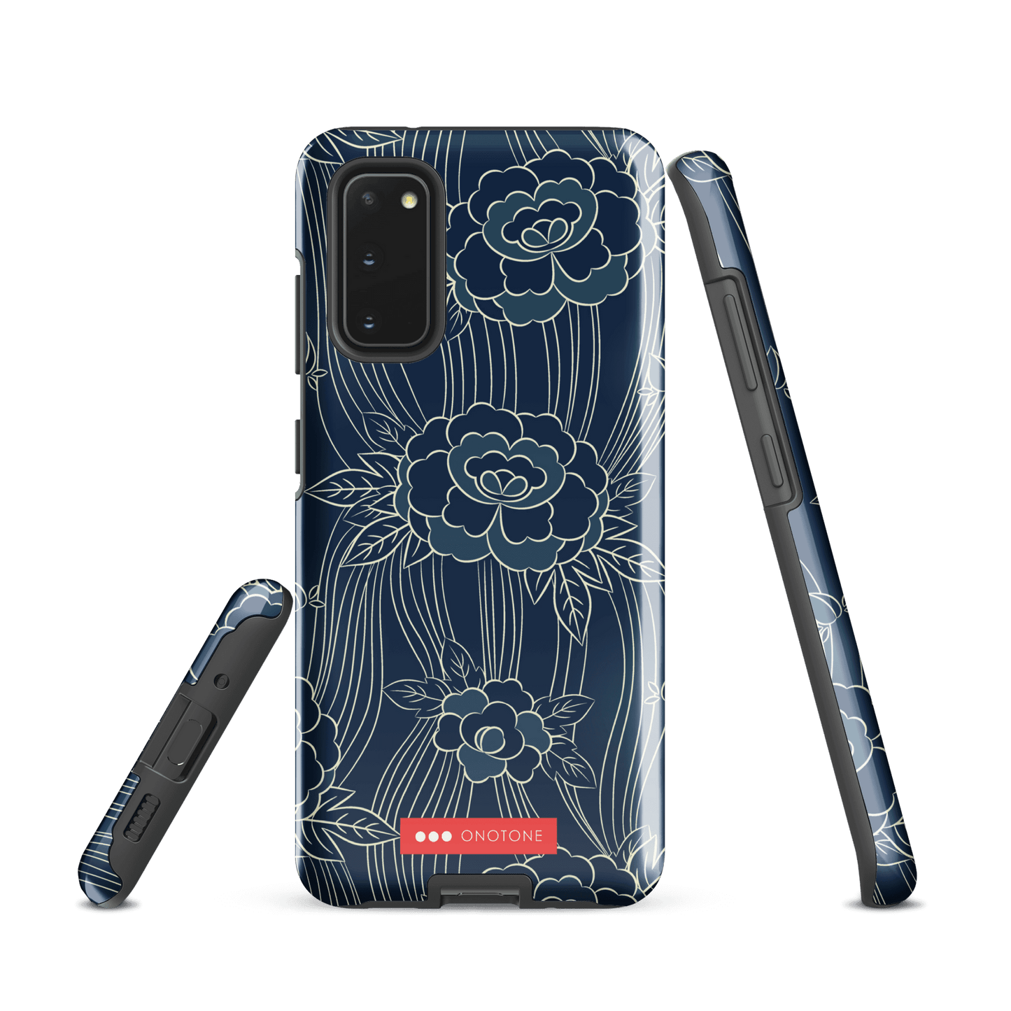 Japanese Indigo Samsung® Galaxy Phone Case Roses Pattern