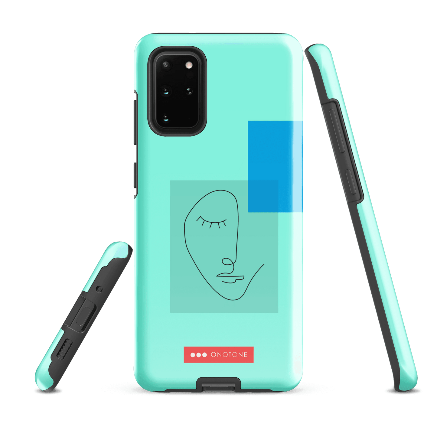 Double Layer Protection Blue Modern Samsung Galaxy Case