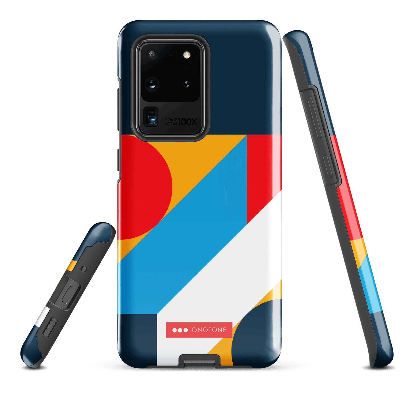 Double Layer Protection Blue Modern Art Samsung Galaxy Case