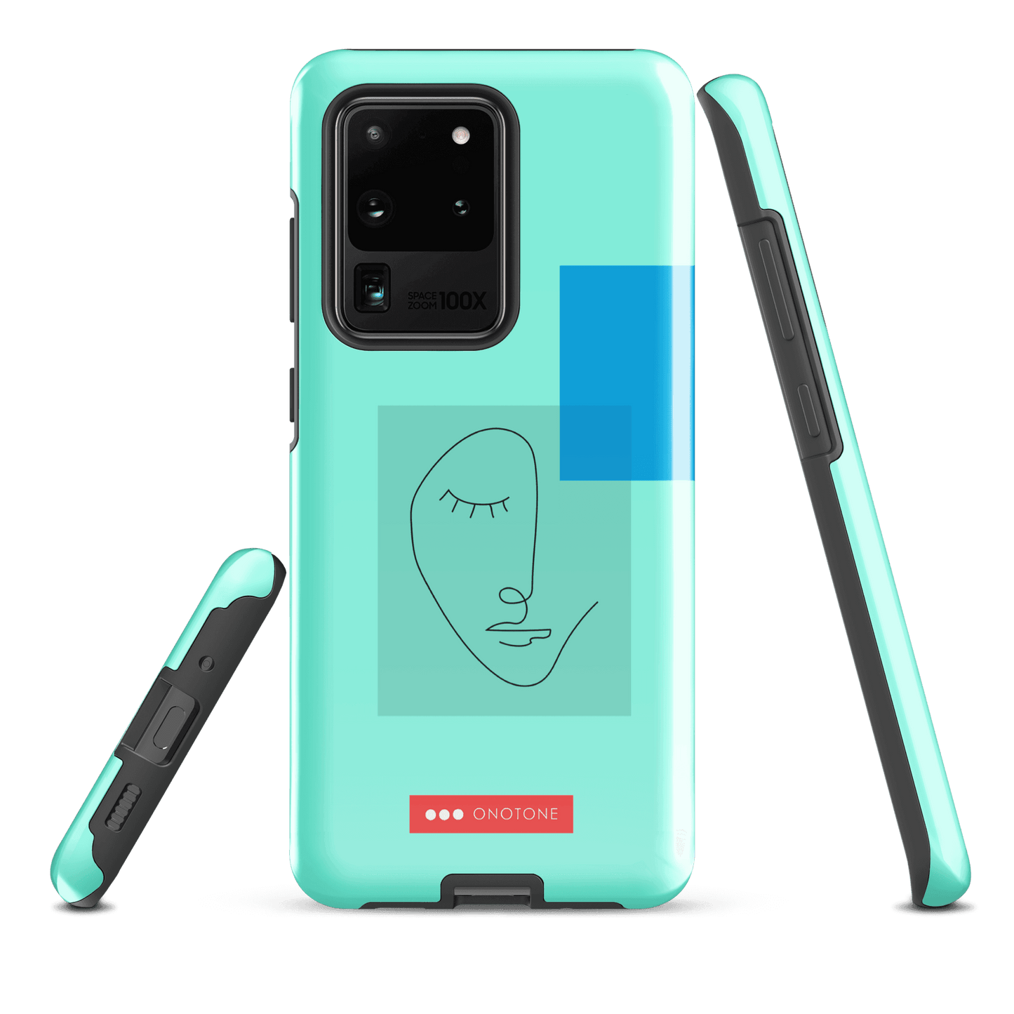 Double Layer Protection Blue Modern Samsung Galaxy Case
