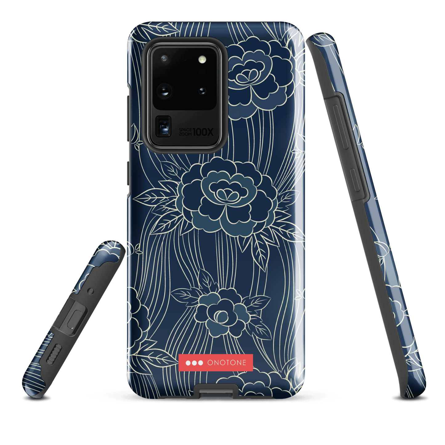 Japanese Indigo Samsung® Galaxy Phone Case Roses Pattern