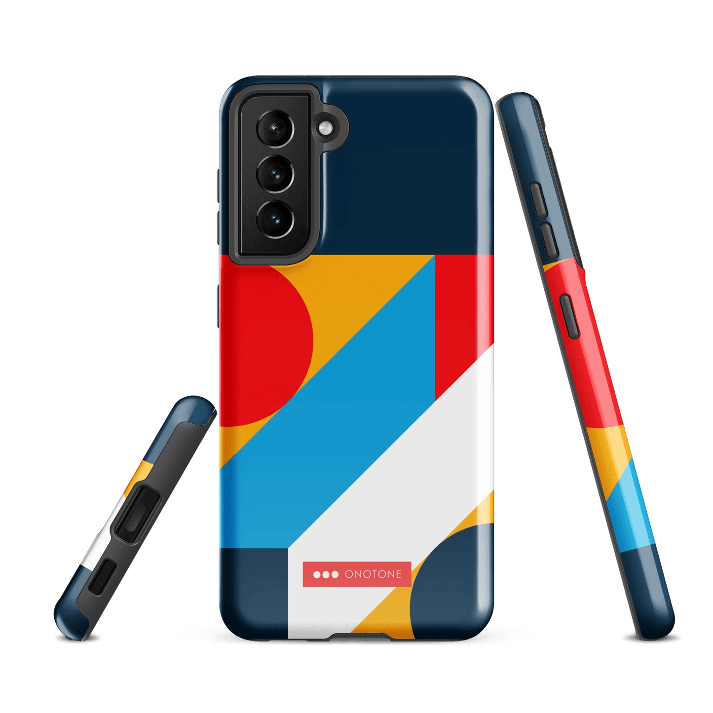 Double Layer Protection Blue Modern Art Samsung Galaxy Case