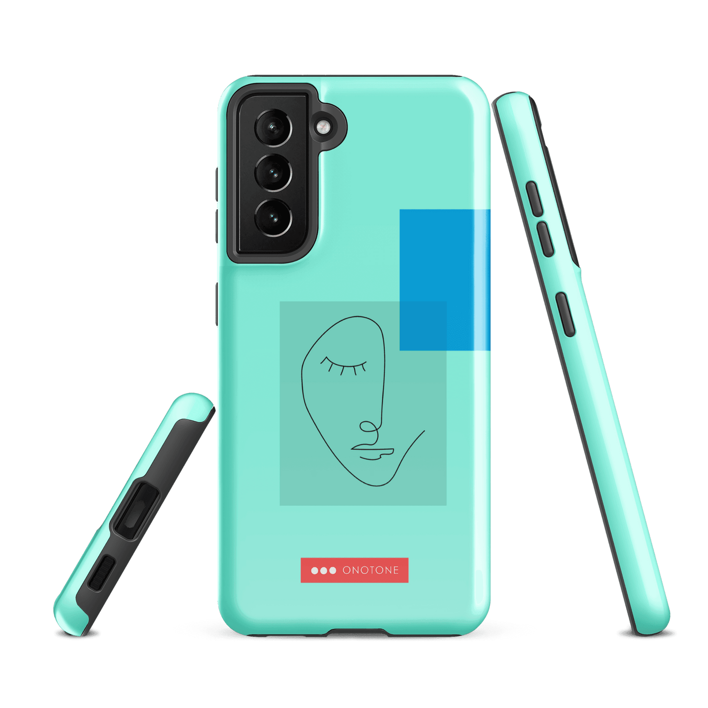 Double Layer Protection Blue Modern Samsung Galaxy Case
