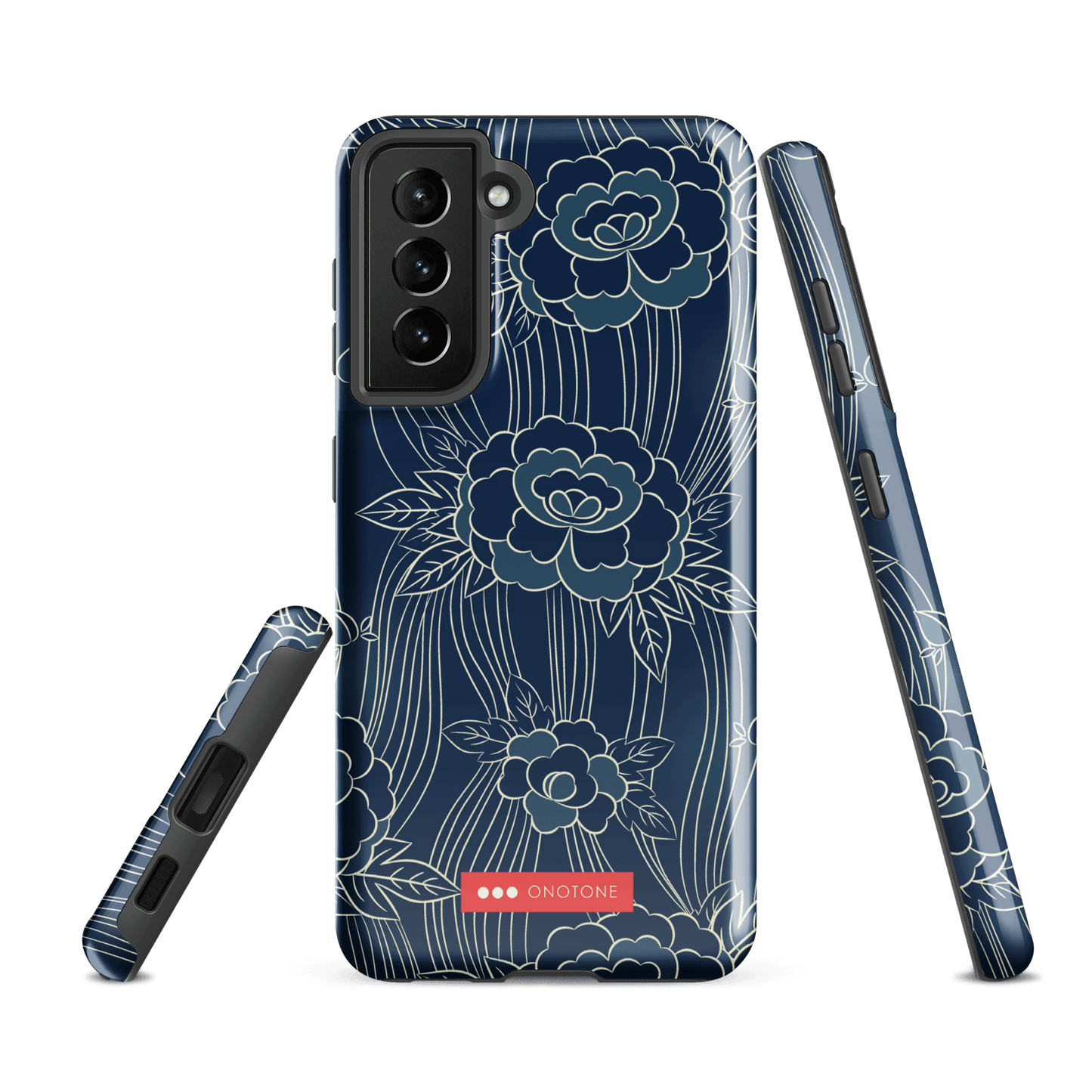 Japanese Indigo Samsung® Galaxy Phone Case Roses Pattern