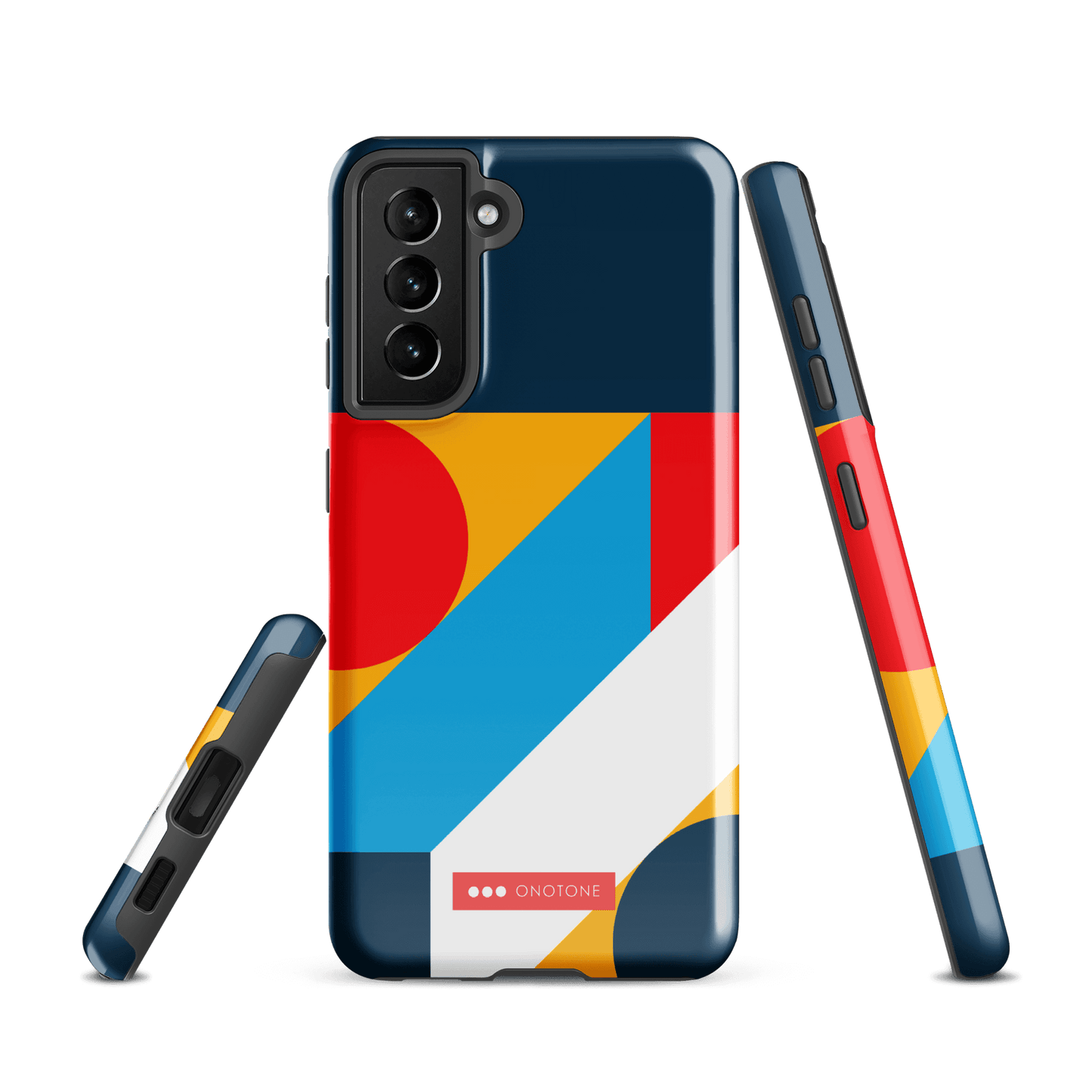 Double Layer Protection Blue Modern Art Samsung Galaxy Case