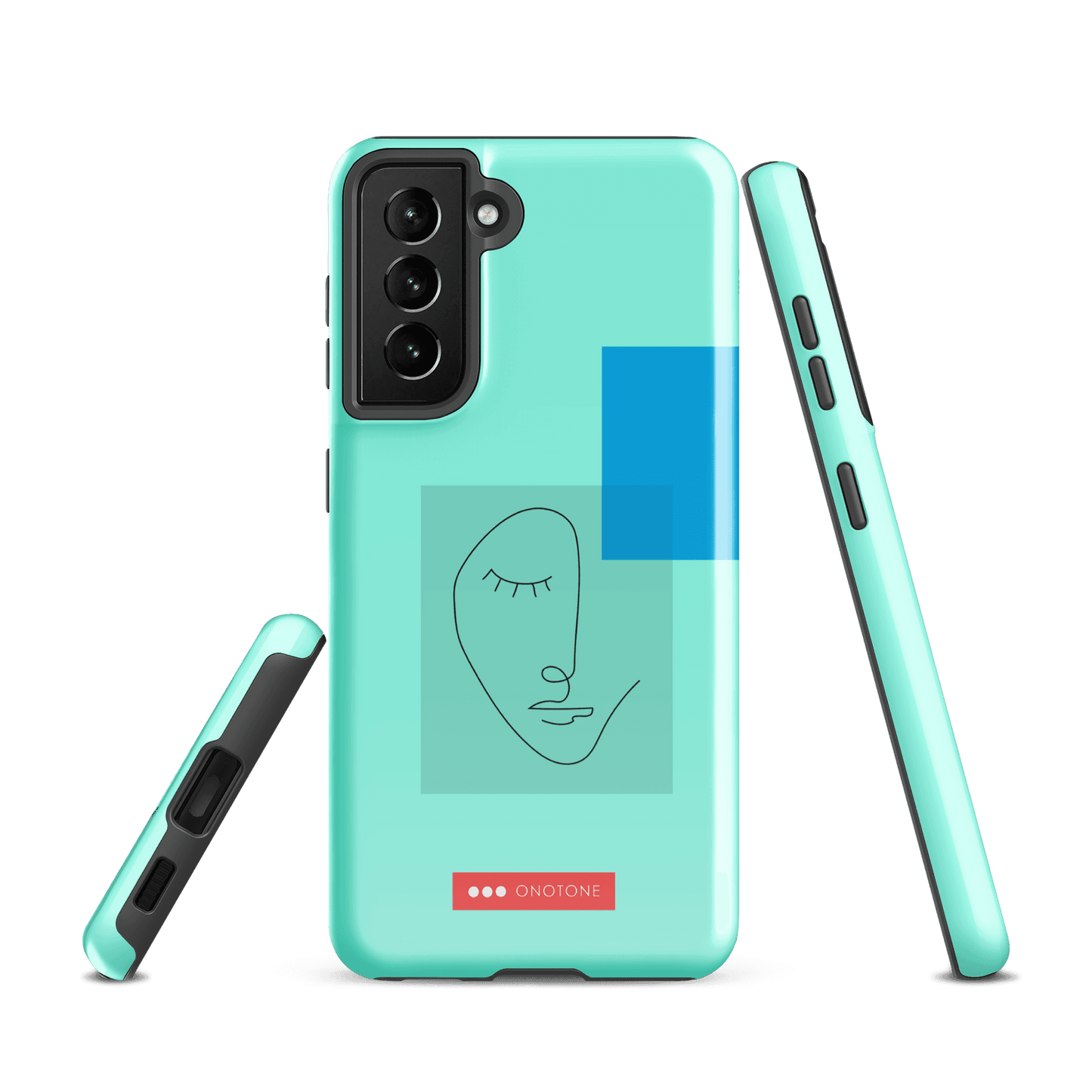 Double Layer Protection Blue Modern Samsung Galaxy Case