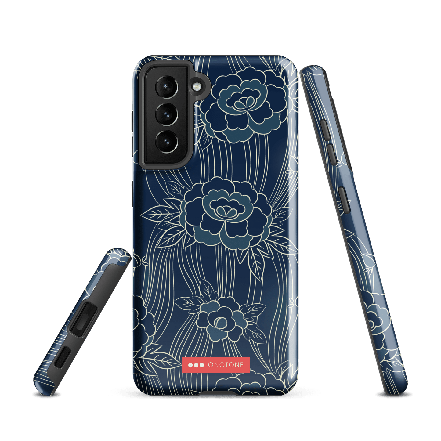 Japanese Indigo Samsung® Galaxy Phone Case Roses Pattern