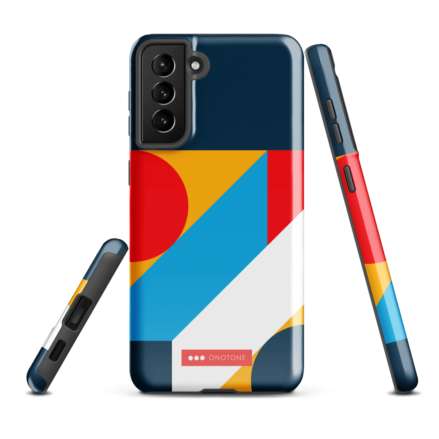 Double Layer Protection Blue Modern Art Samsung Galaxy Case