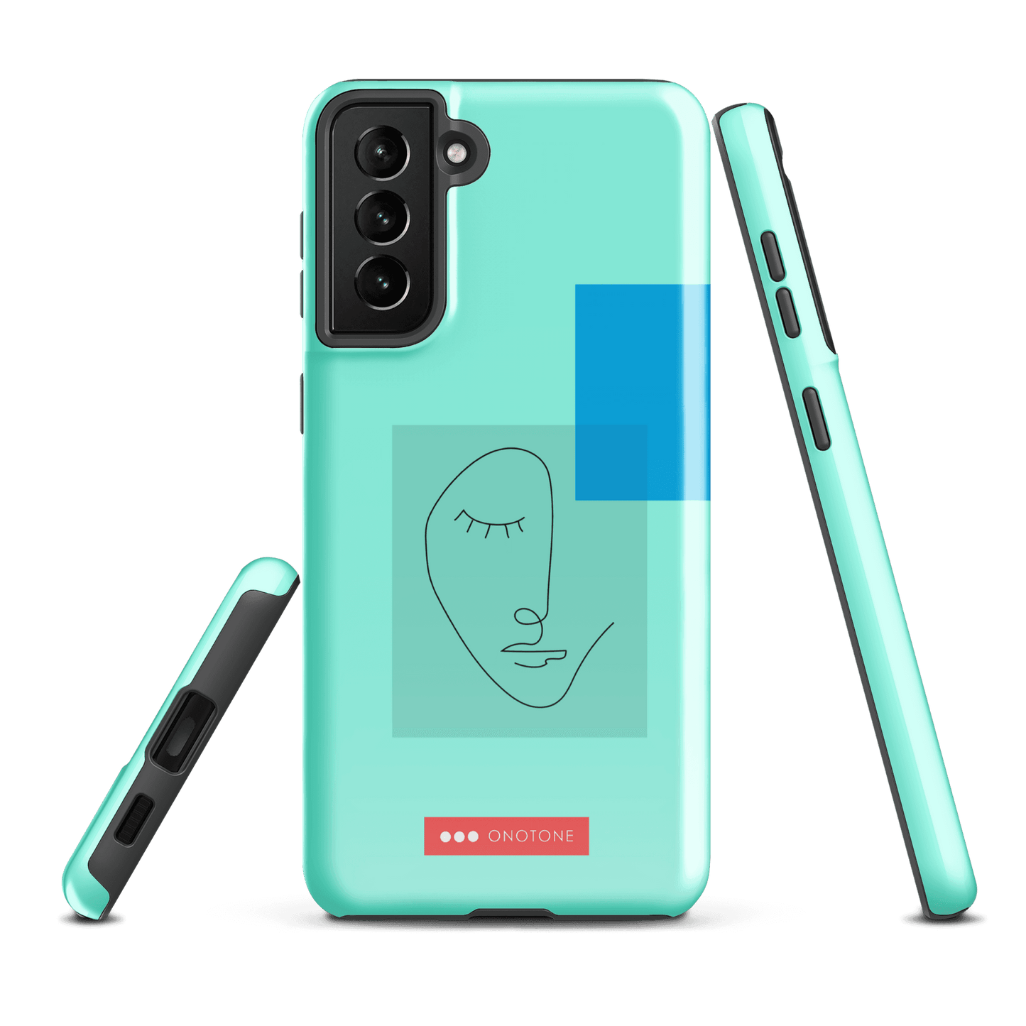 Double Layer Protection Blue Modern Samsung Galaxy Case