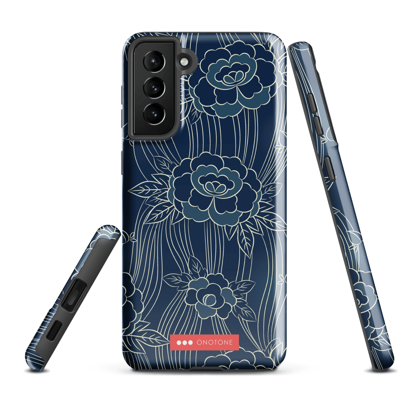 Japanese Indigo Samsung® Galaxy Phone Case Roses Pattern