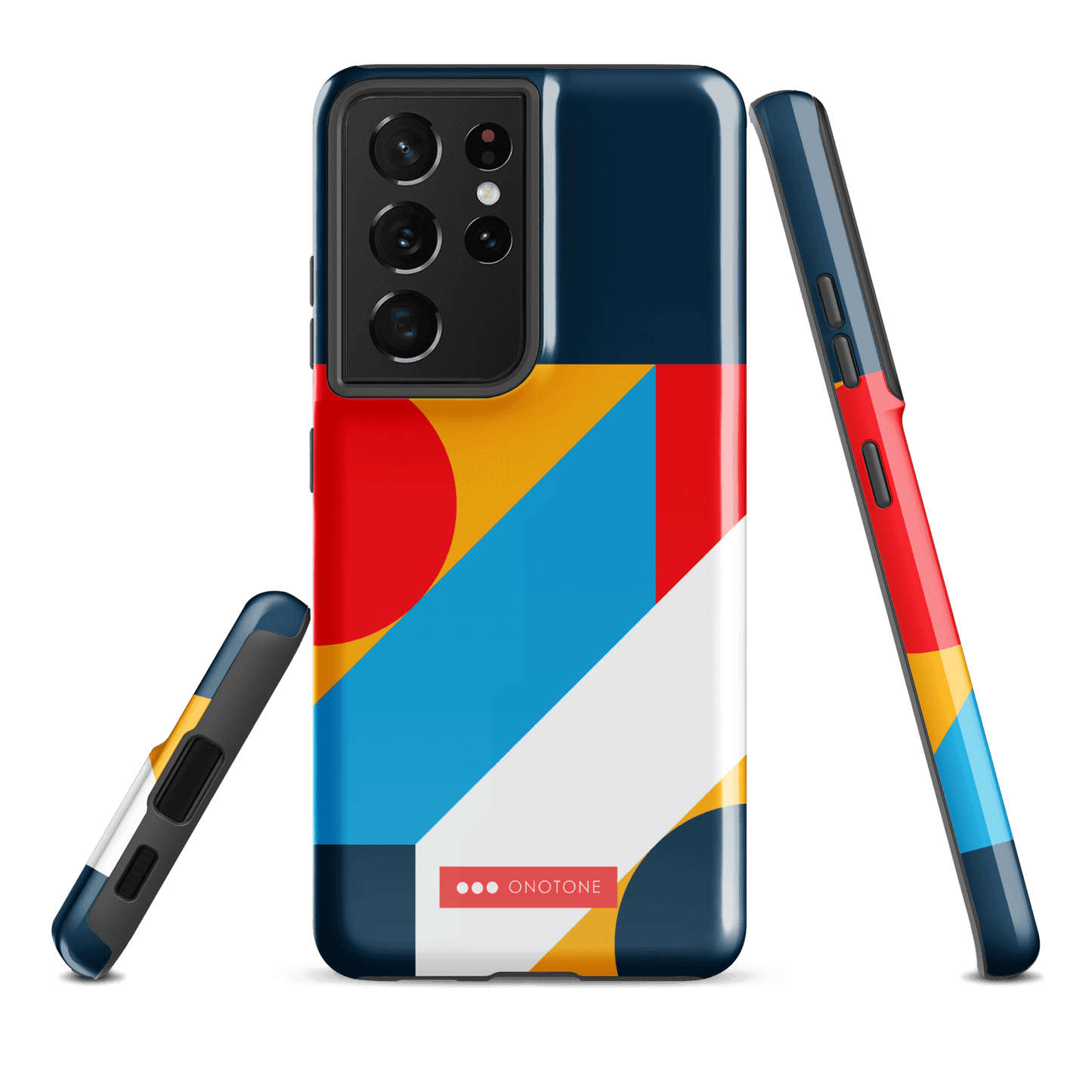Double Layer Protection Blue Modern Art Samsung Galaxy Case