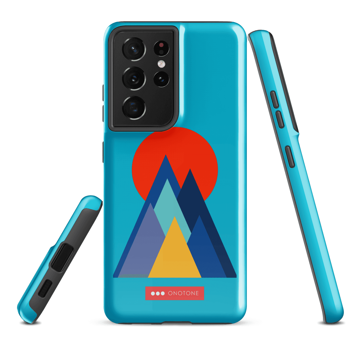 Double Layer Protection Blue Modern Samsung Galaxy Case