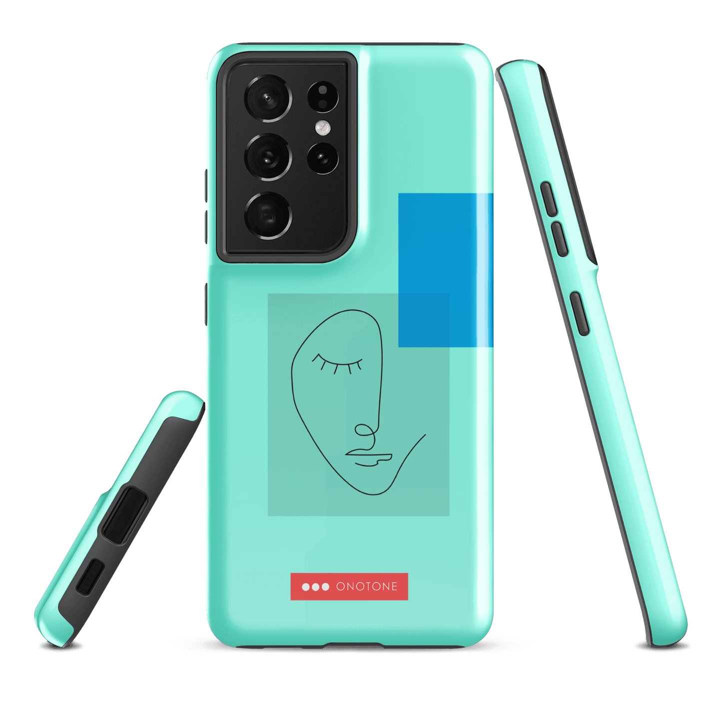 Double Layer Protection Blue Modern Samsung Galaxy Case