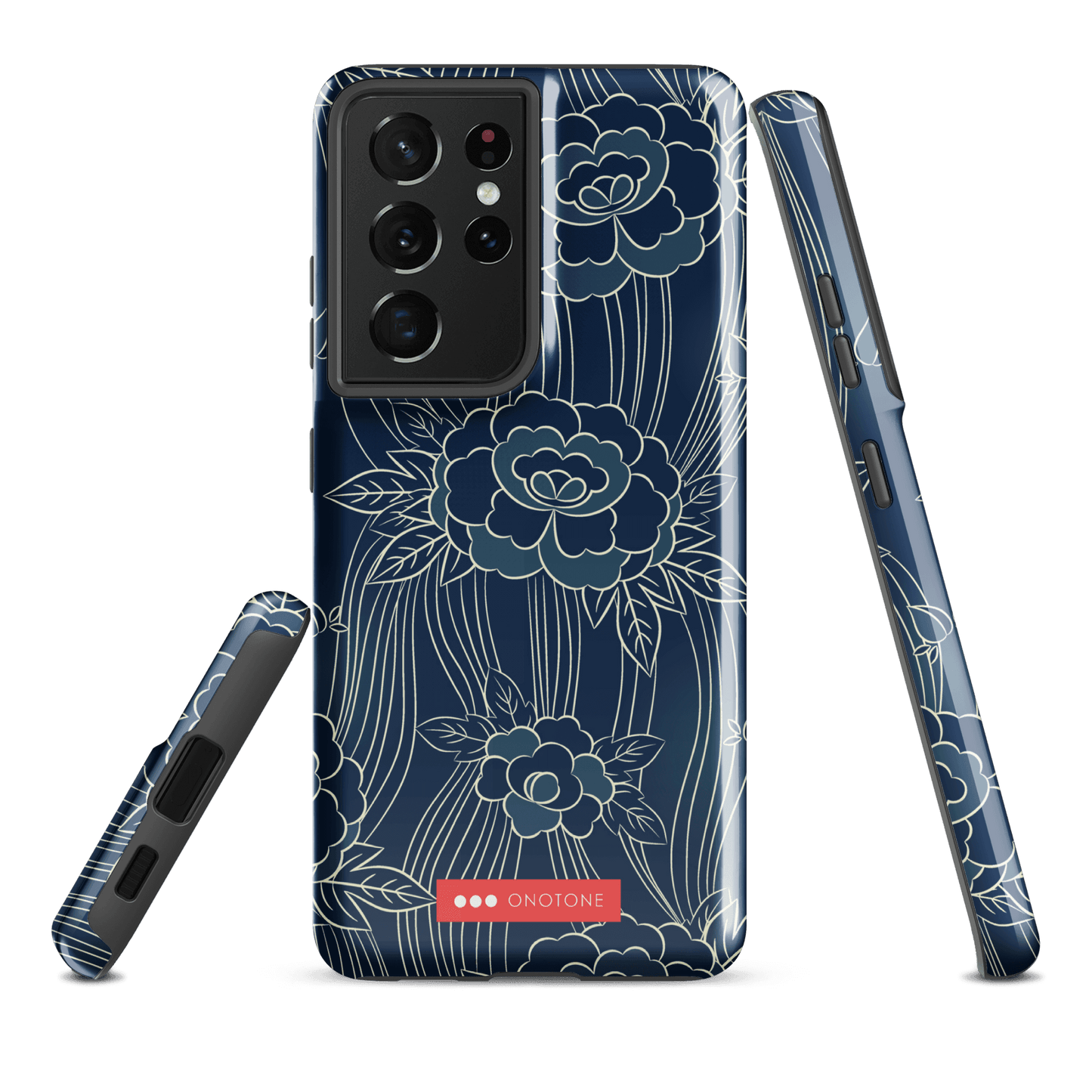 Japanese Indigo Samsung® Galaxy Phone Case Roses Pattern