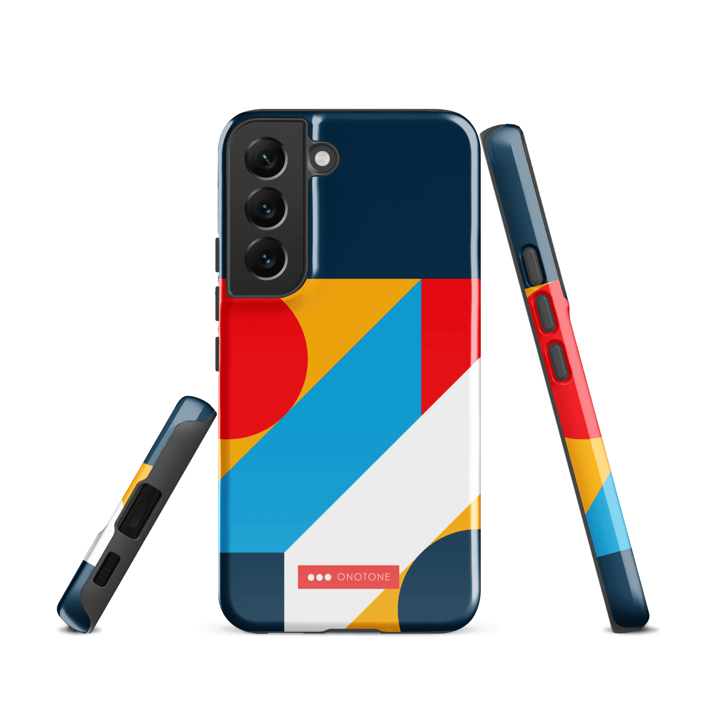 Double Layer Protection Blue Modern Art Samsung Galaxy Case