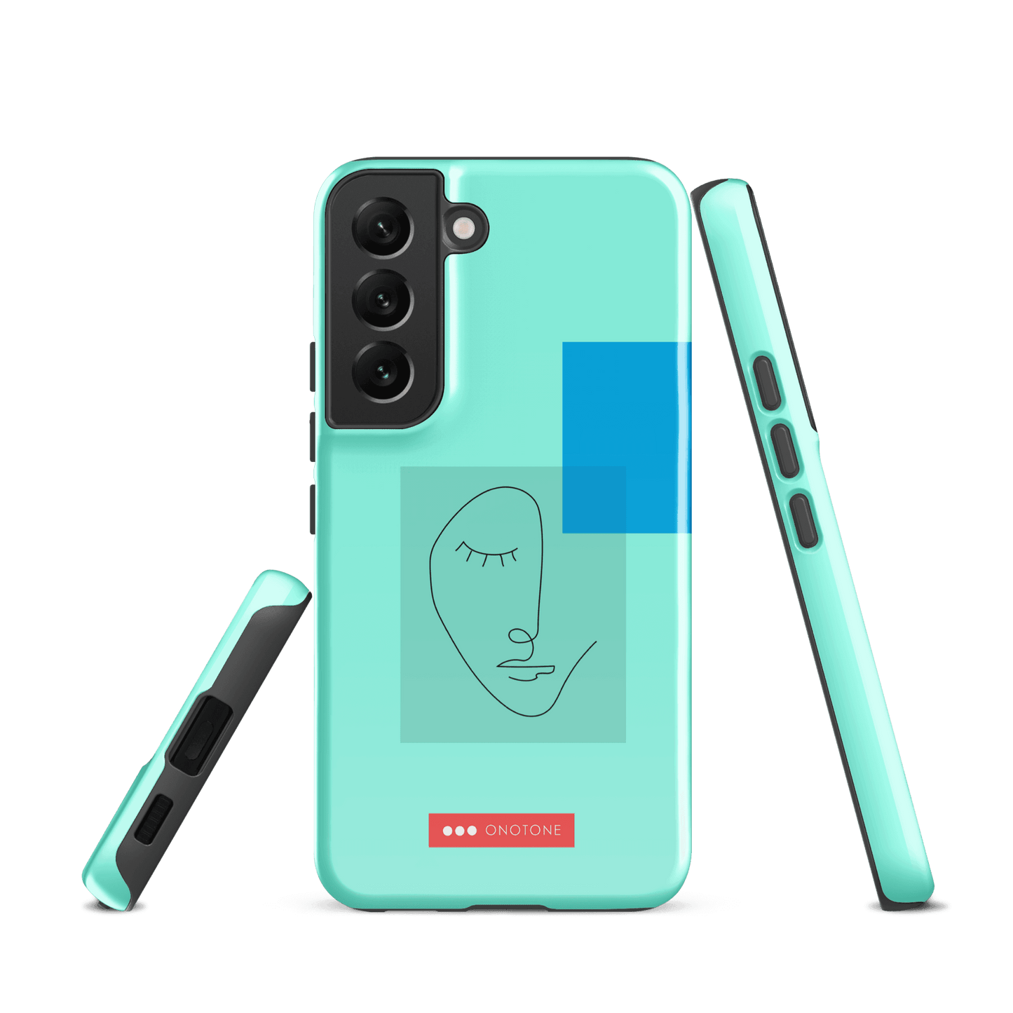 Double Layer Protection Blue Modern Samsung Galaxy Case
