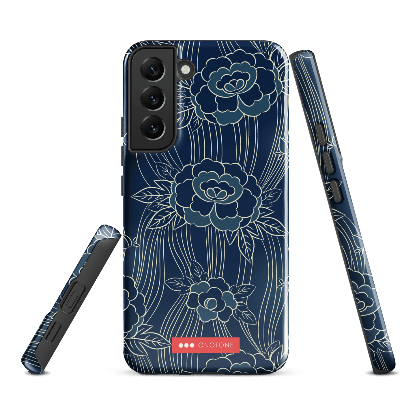 Japanese Indigo Samsung® Galaxy Phone Case Roses Pattern