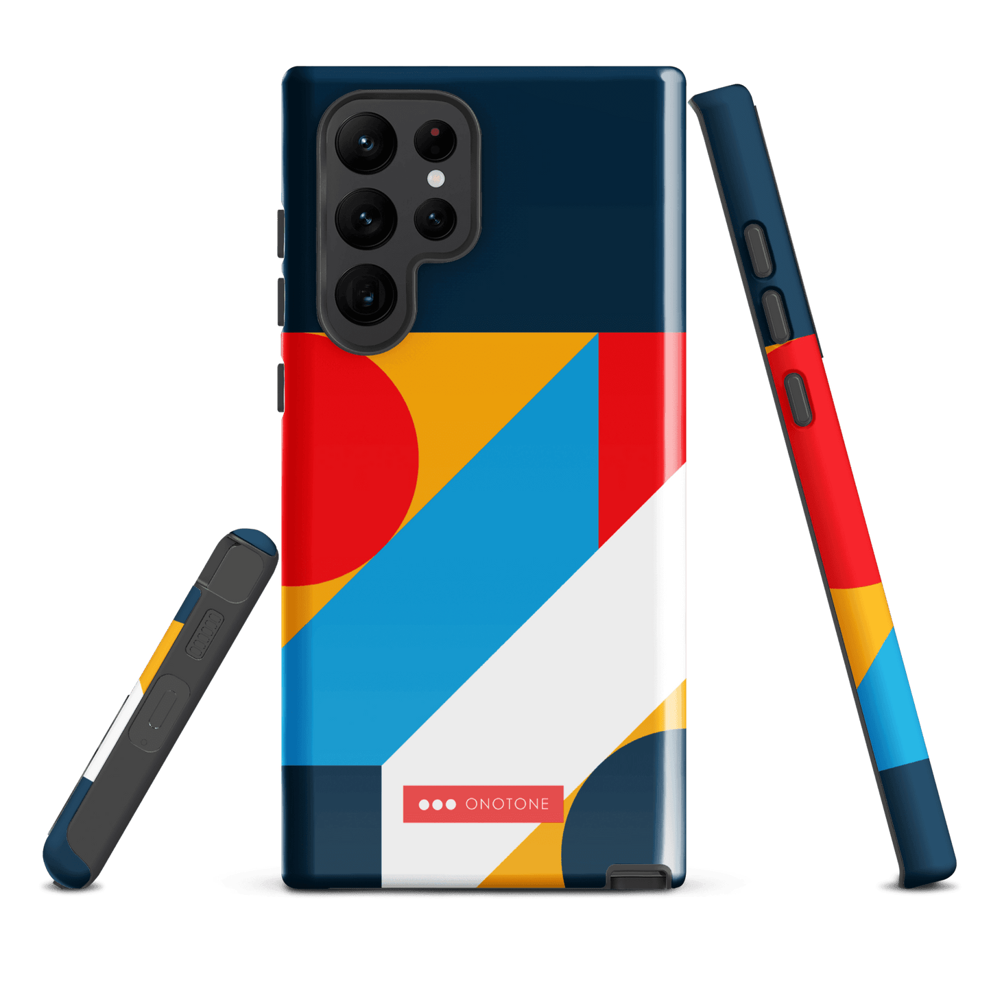 Double Layer Protection Blue Modern Art Samsung Galaxy Case
