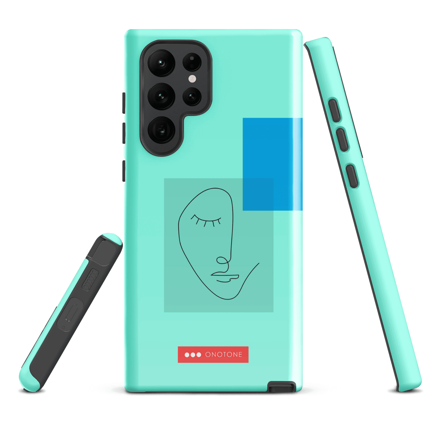 Double Layer Protection Blue Modern Samsung Galaxy Case