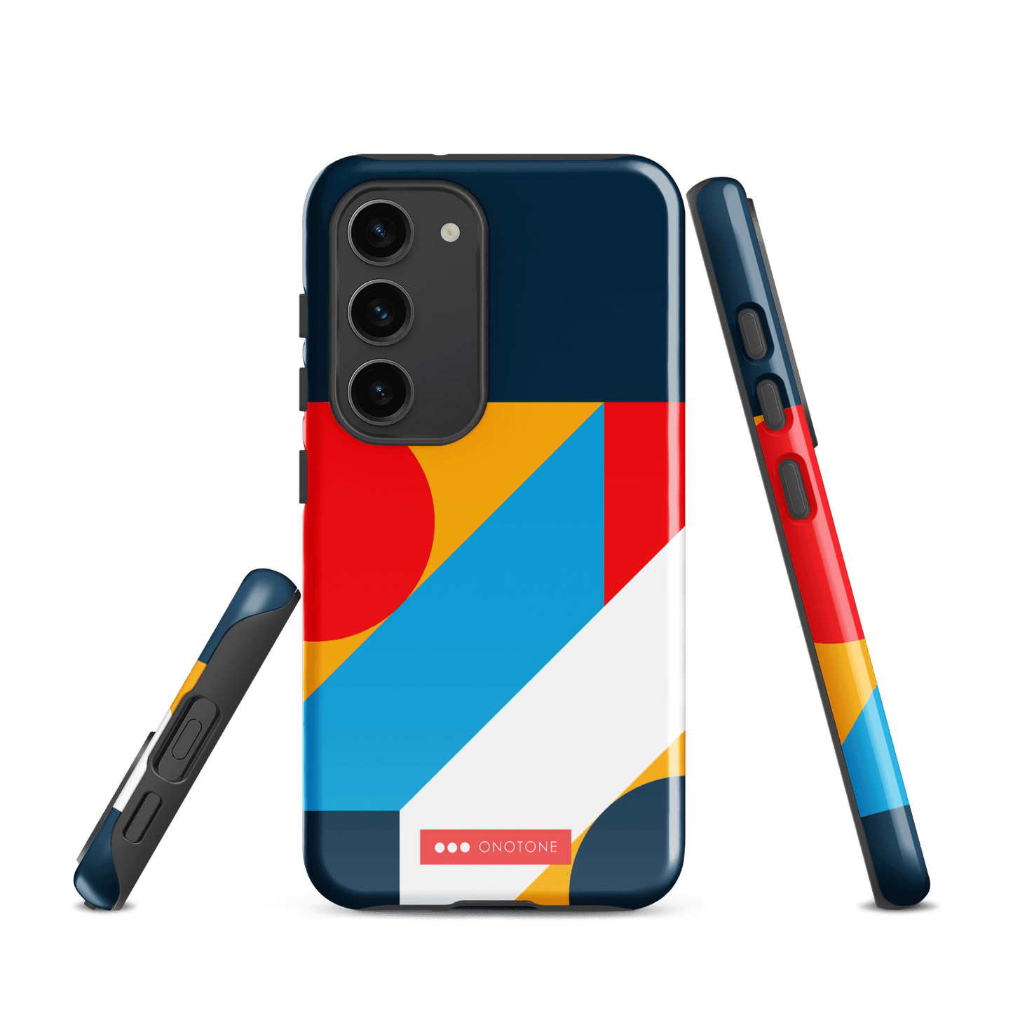 Double Layer Protection Blue Modern Art Samsung Galaxy Case