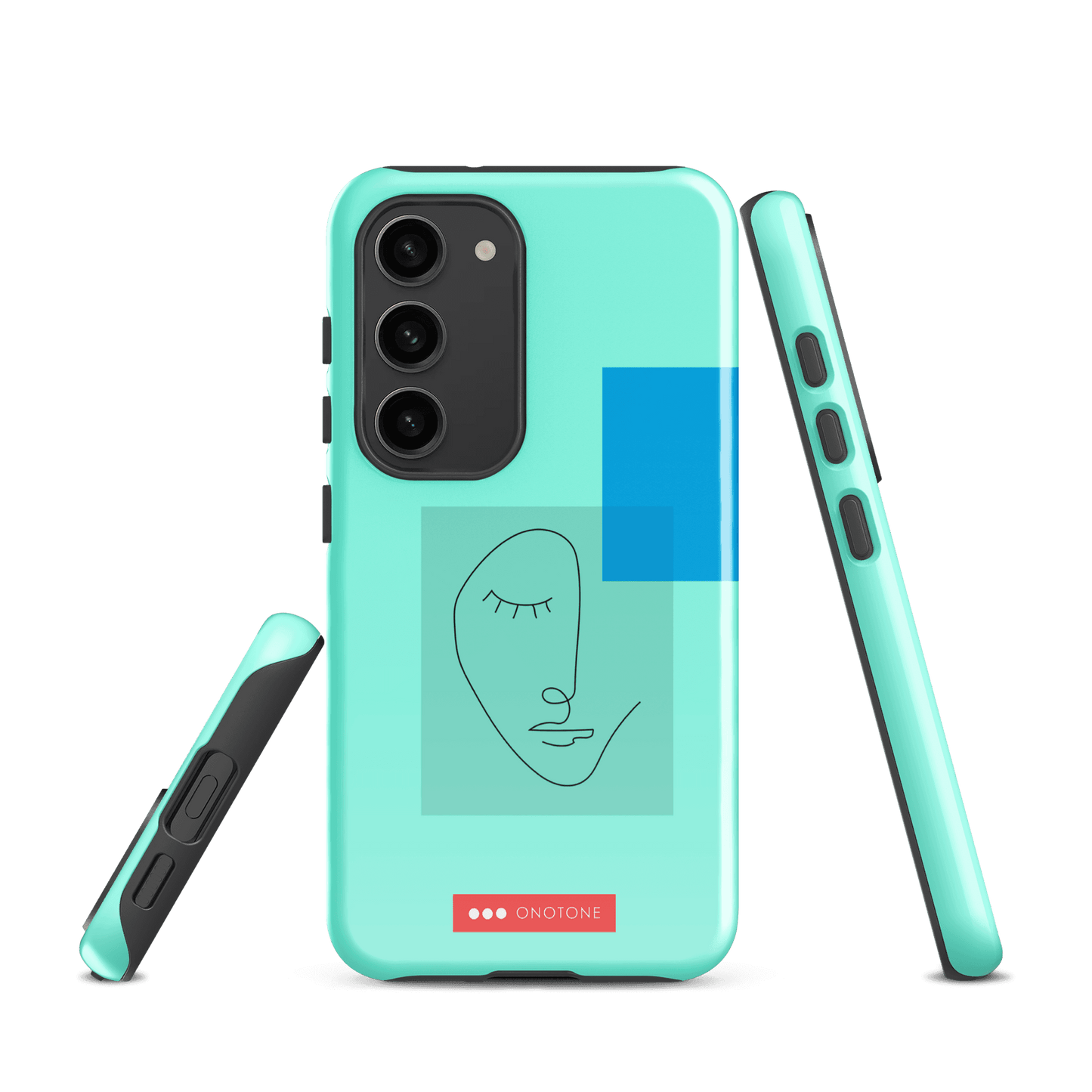 Double Layer Protection Blue Modern Samsung Galaxy Case