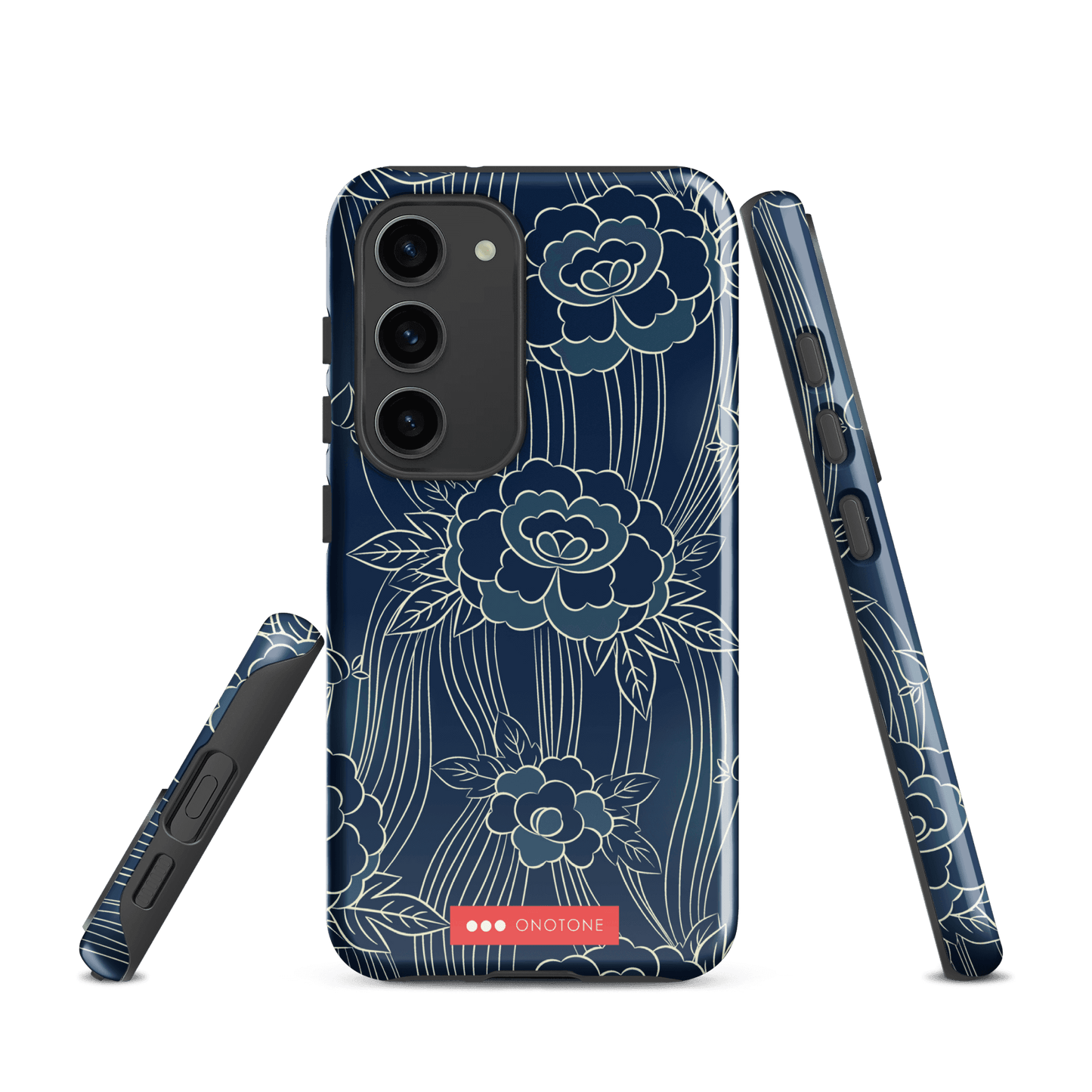 Japanese Indigo Samsung® Galaxy Phone Case Roses Pattern
