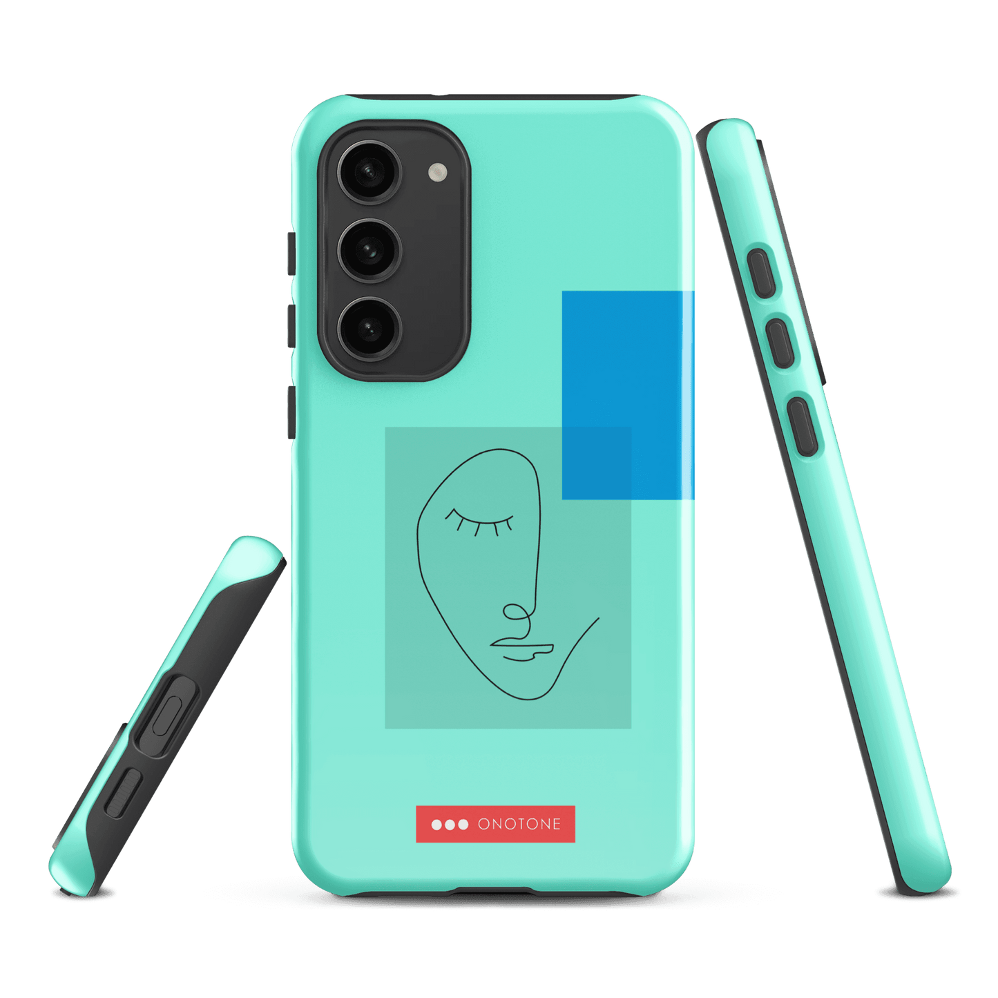 Double Layer Protection Blue Modern Samsung Galaxy Case
