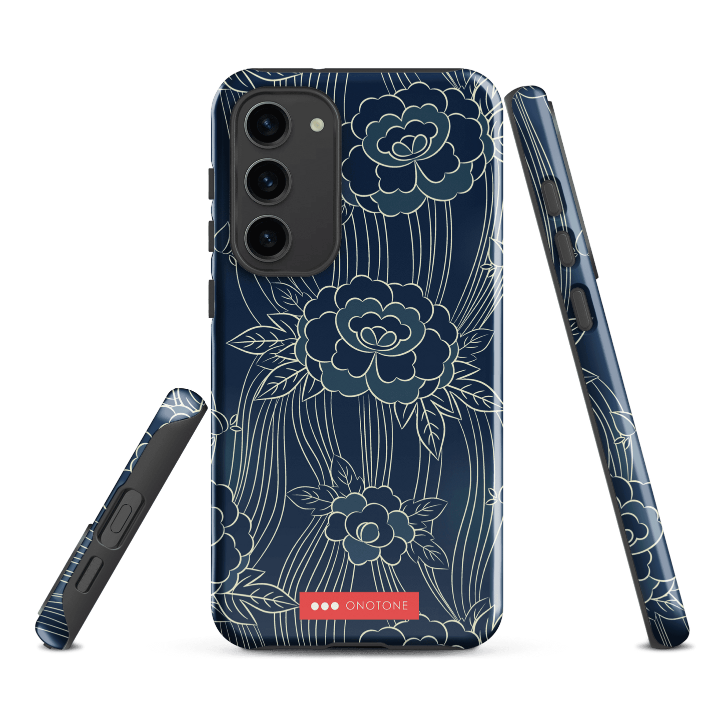 Japanese Indigo Samsung® Galaxy Phone Case Roses Pattern
